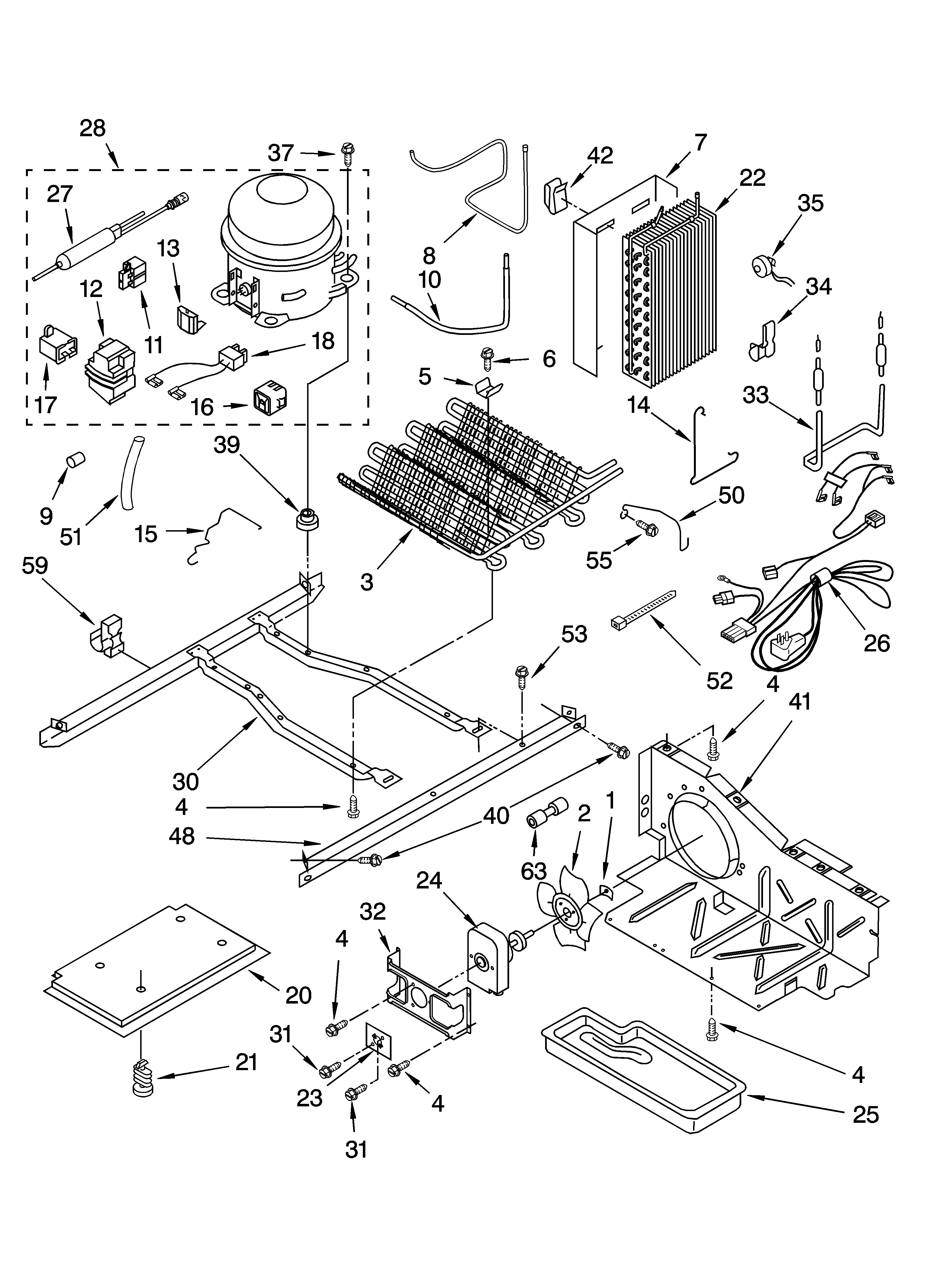 Kenmore 10655382400 unit parts diagram