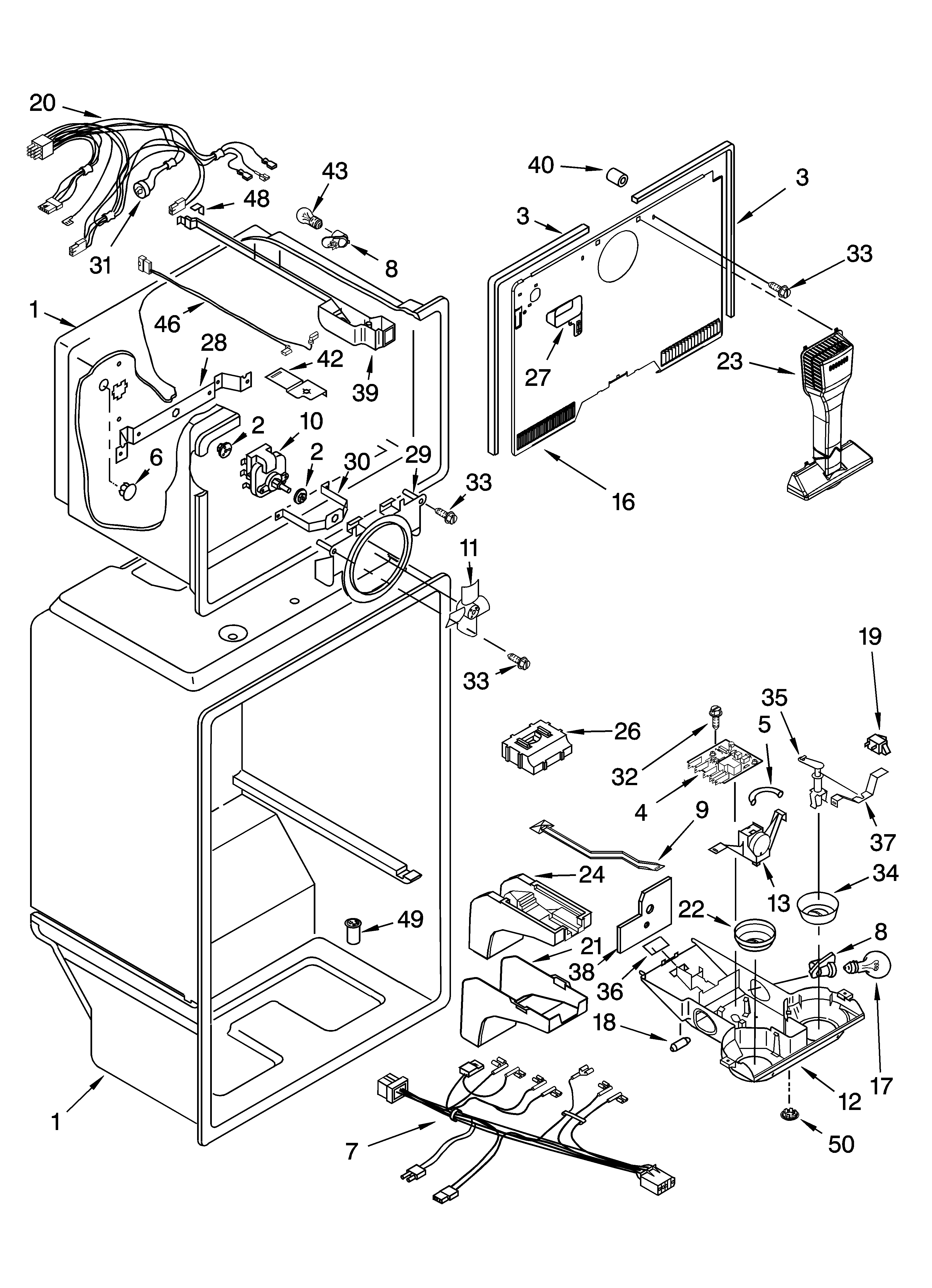 Kenmore 10664969400 liner parts diagram