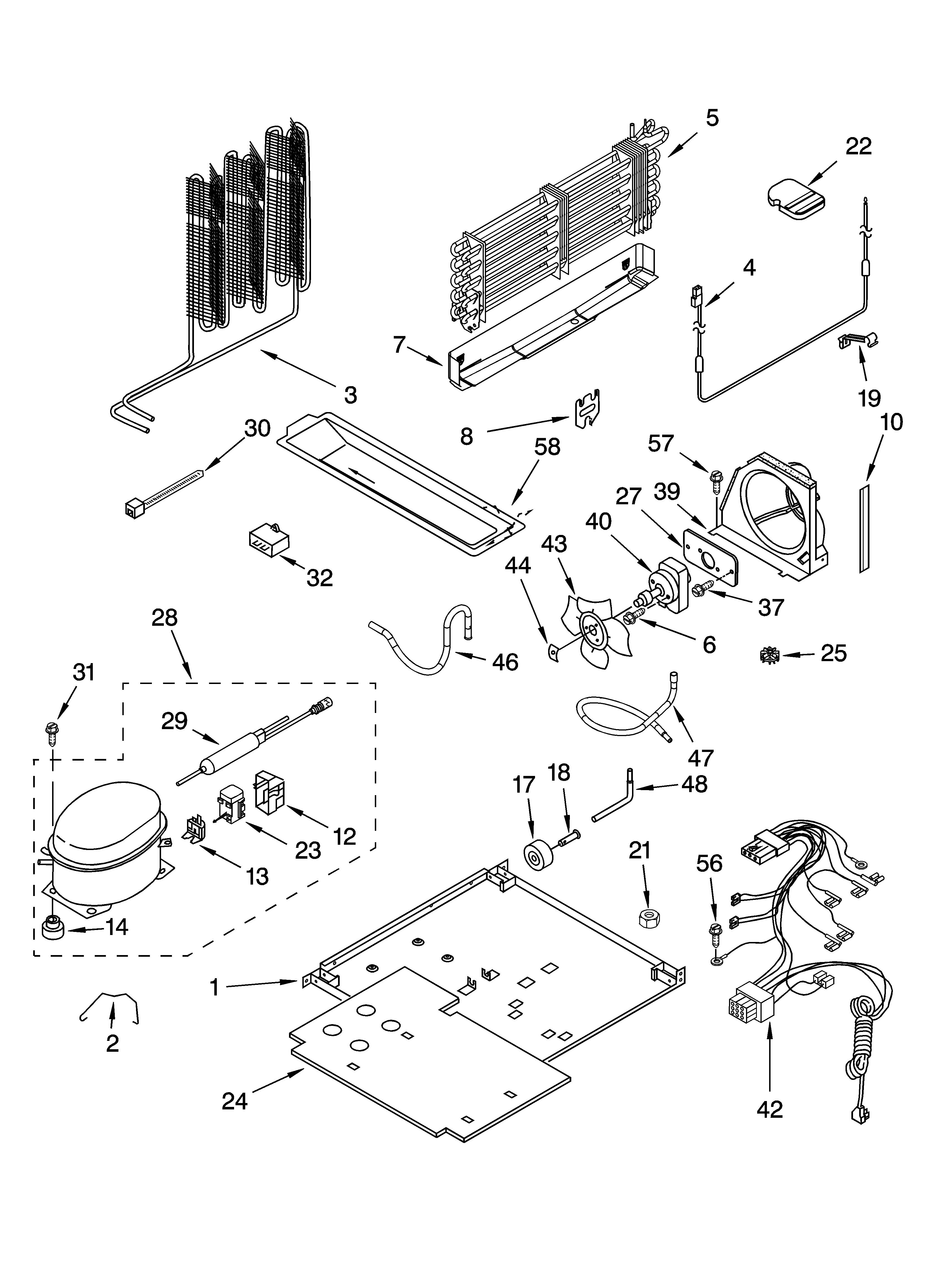 Kenmore 10674252400 unit parts diagram