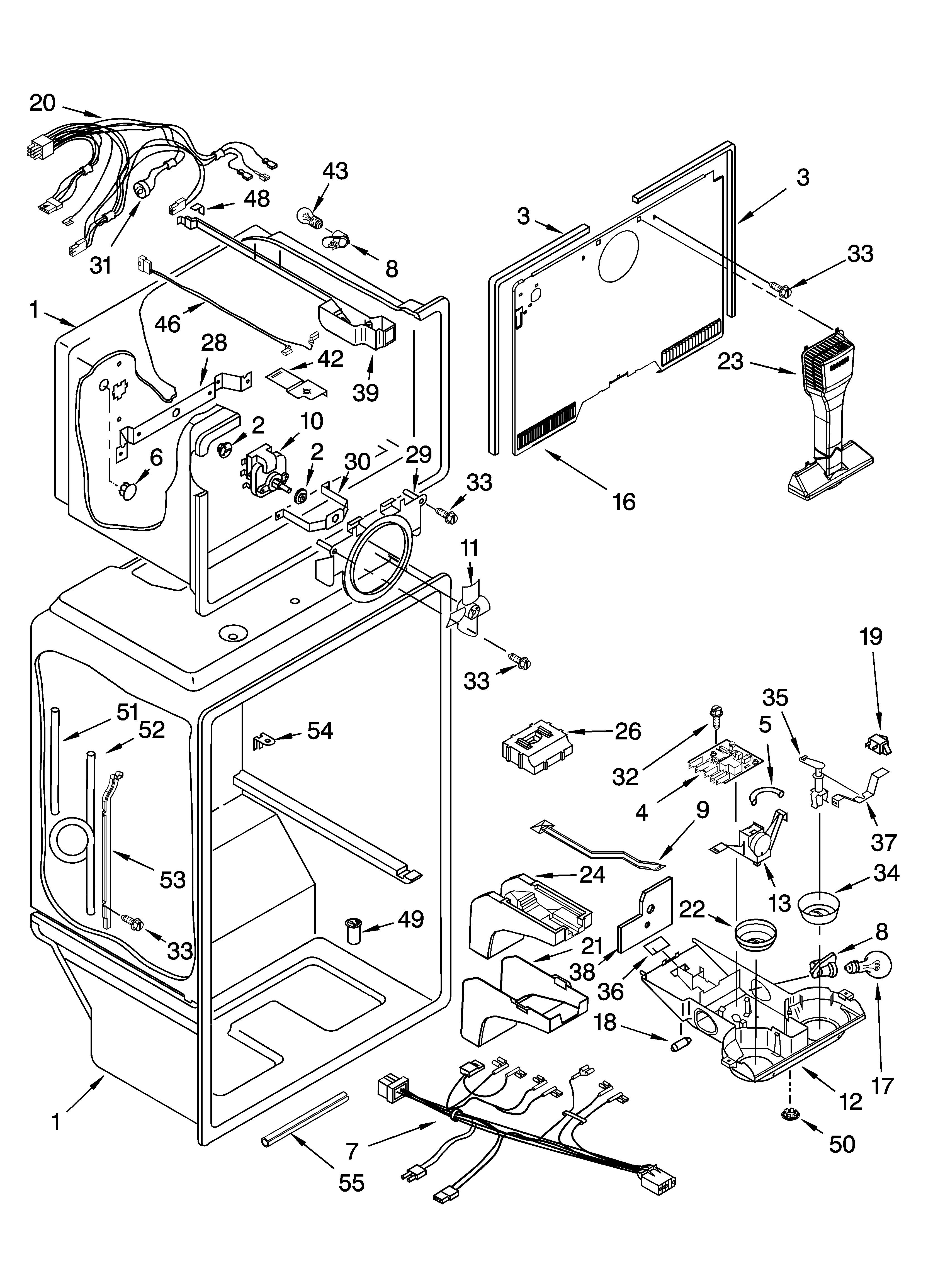 Kenmore 10674953400 liner parts diagram