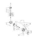 Kenmore 11024924202 brake, clutch, gearcase, motor and pump parts diagram