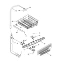 Kenmore 66517829000 upper dishrack and water feed parts diagram