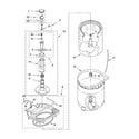 Kenmore 11024992300 agitator, basket and tub parts diagram