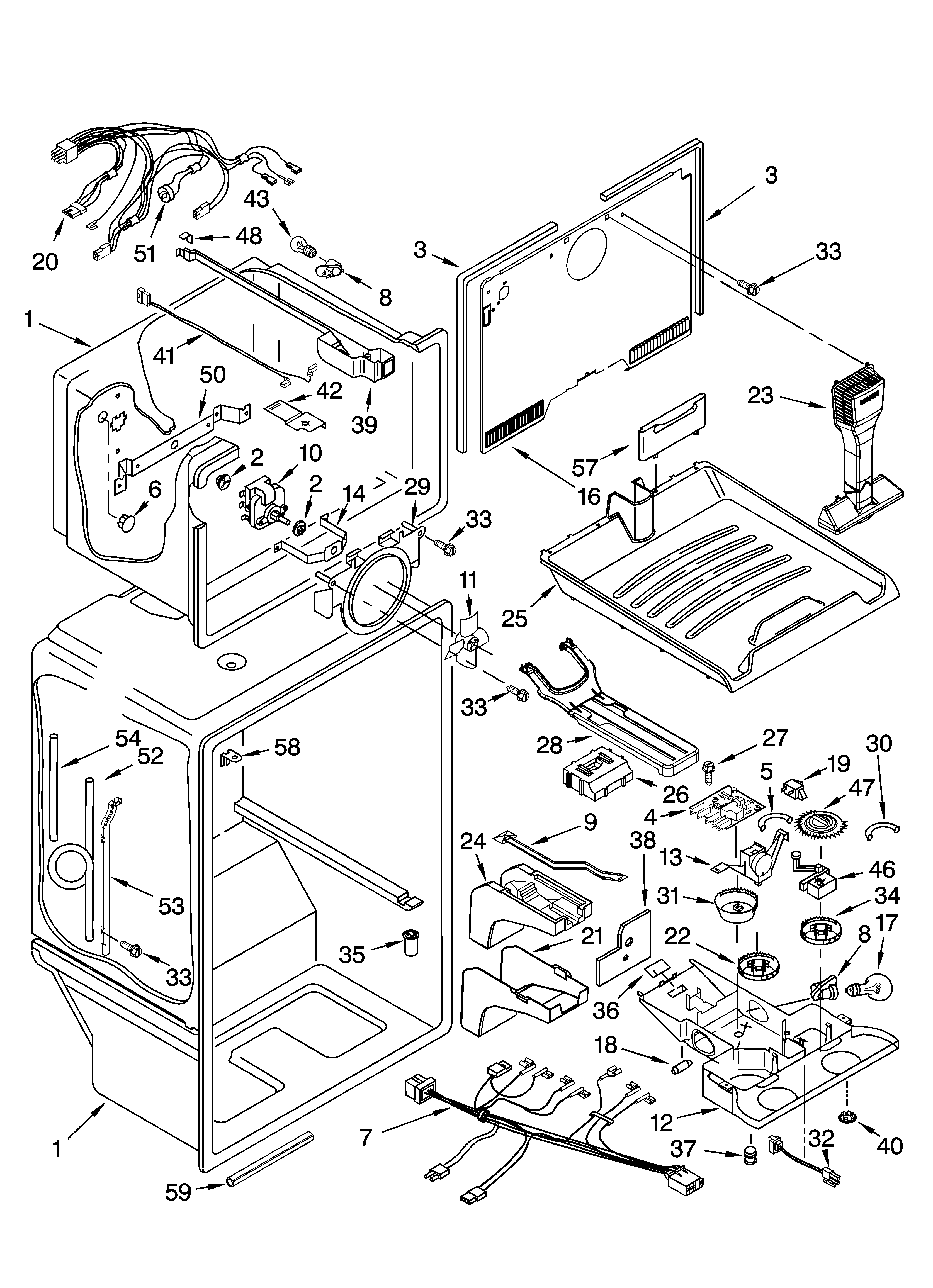 Kenmore 10673932301 liner parts diagram