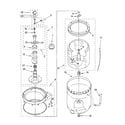 Kenmore 11022954100 agitator, basket and tub parts diagram