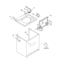 Kenmore Elite 11024946300 top and cabinet parts diagram