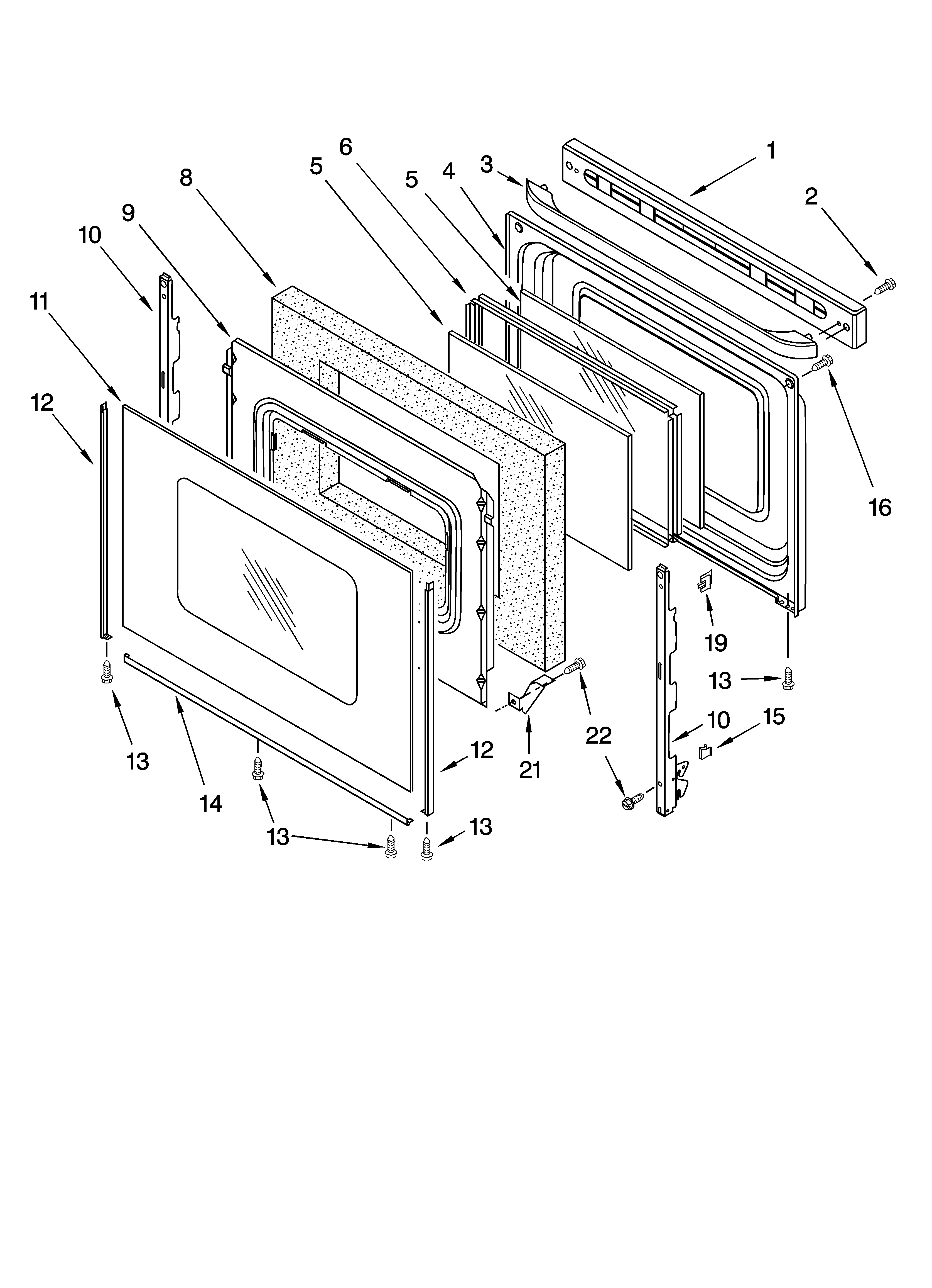 Kenmore 66572024102 door parts diagram