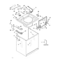 Kenmore 11024042301 top and cabinet parts diagram