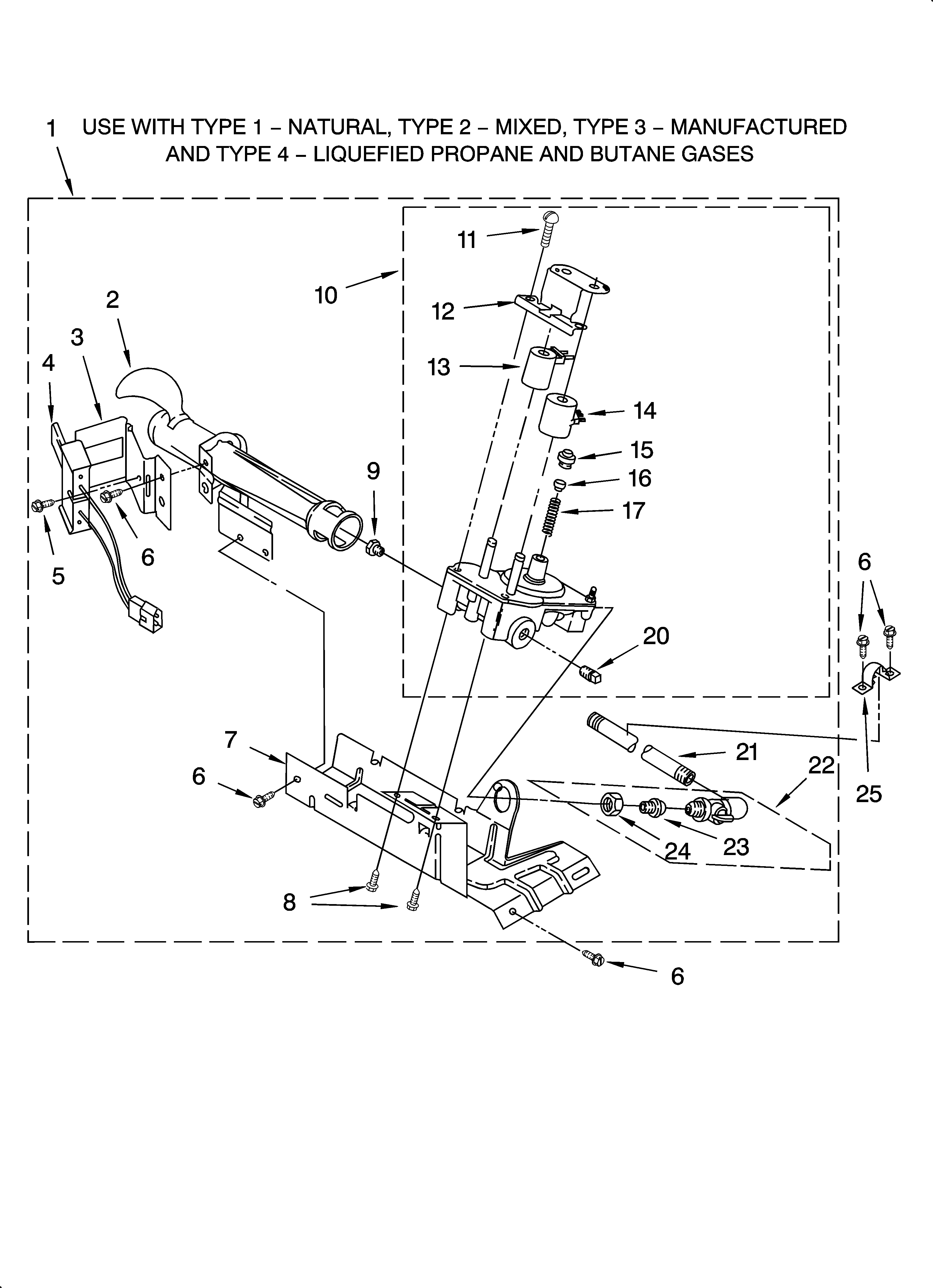 Kenmore 11070172002 3401771 burner assembly diagram
