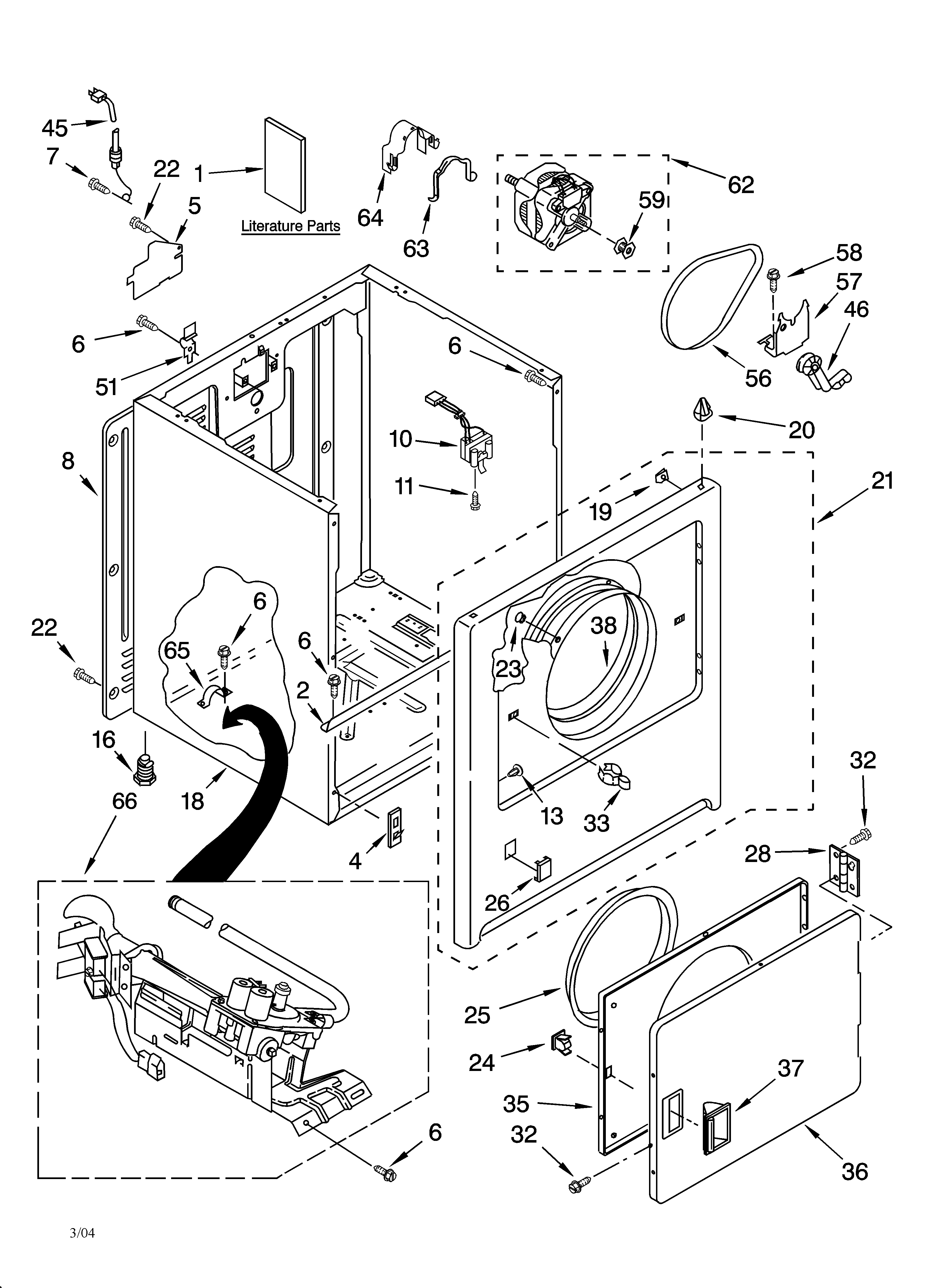 Kenmore 11072514102 cabinet parts diagram