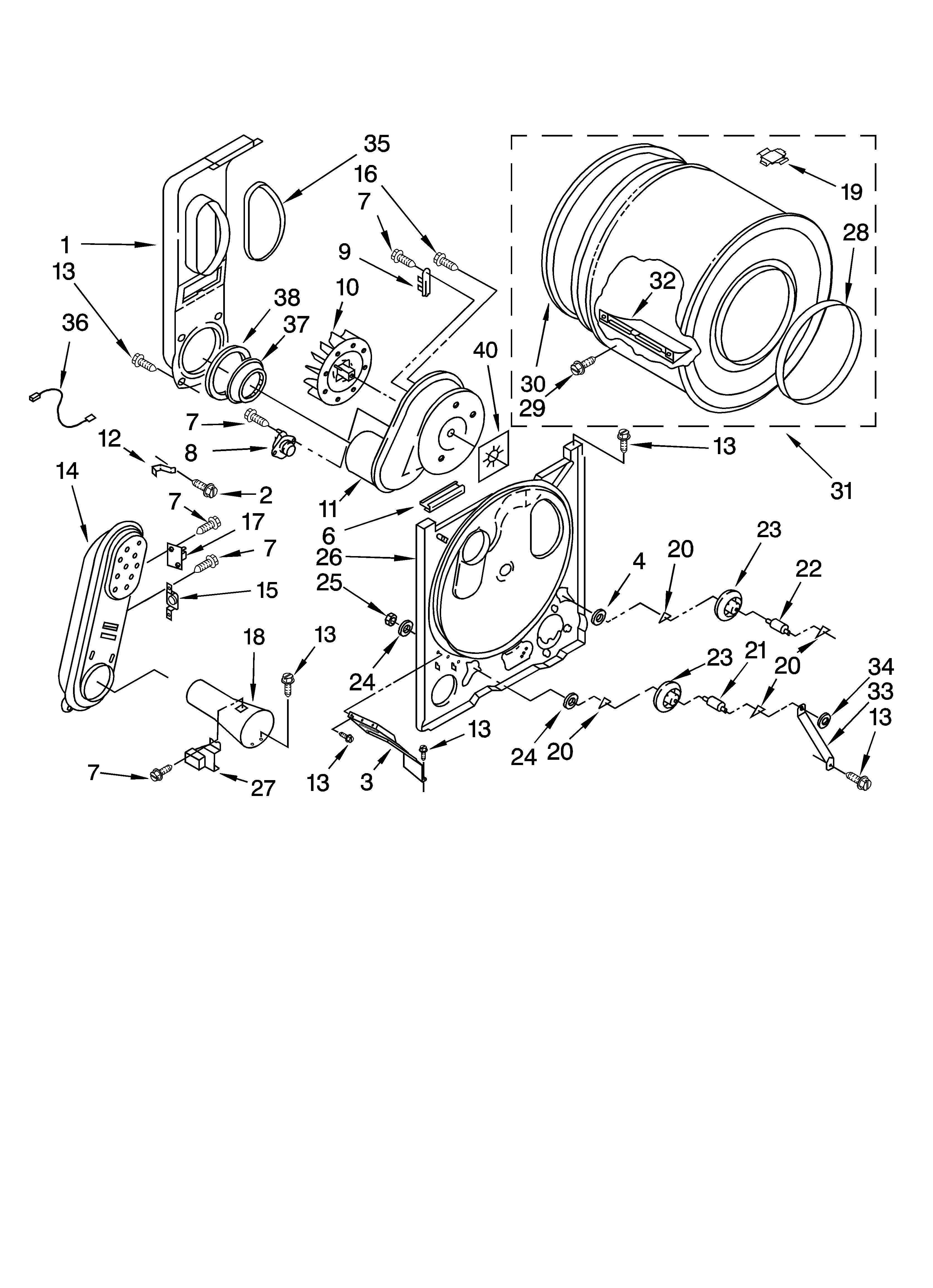 Kenmore 11072514102 bulkhead parts diagram