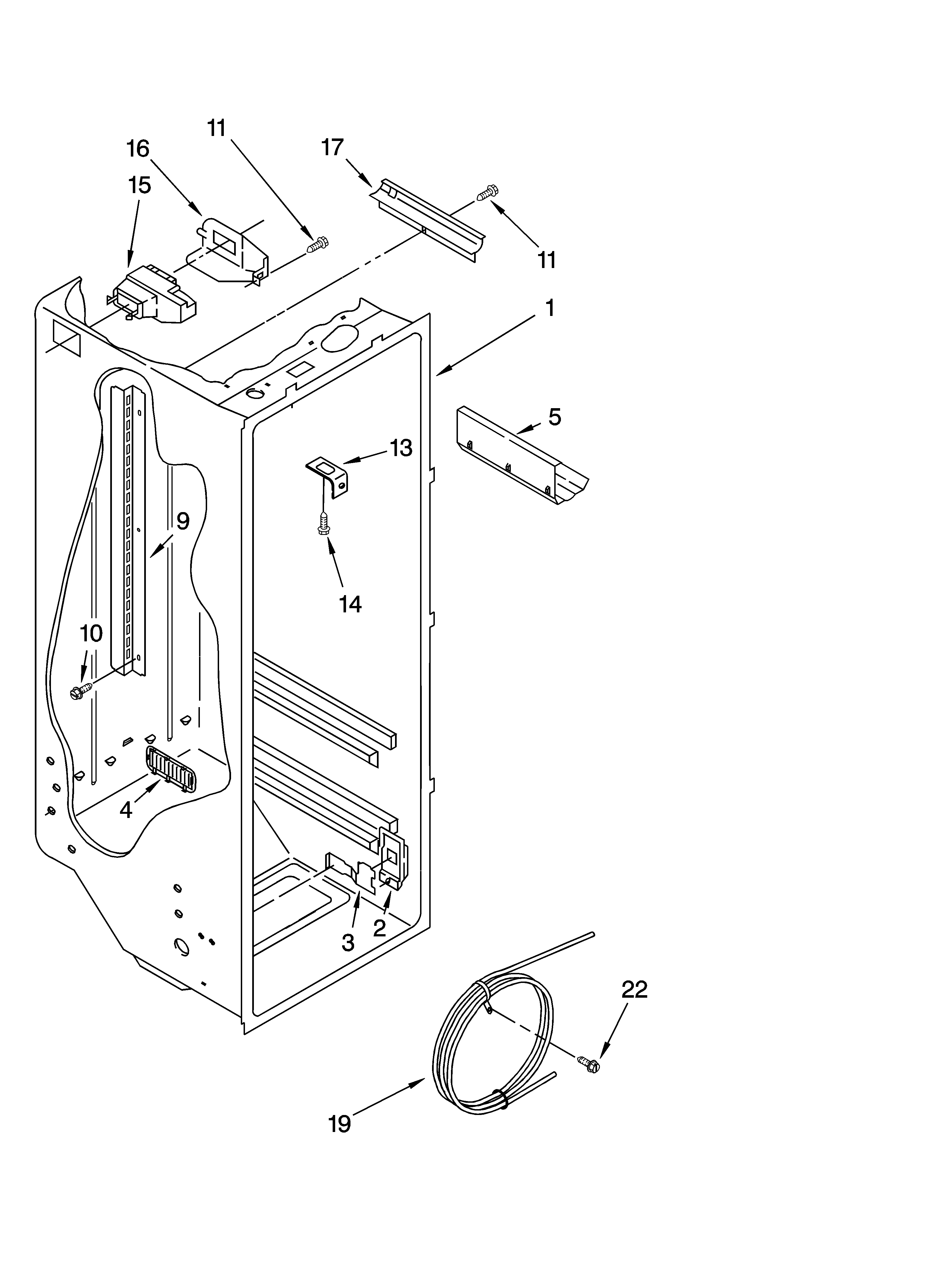 Kenmore 10653084300 refrigerator liner parts diagram