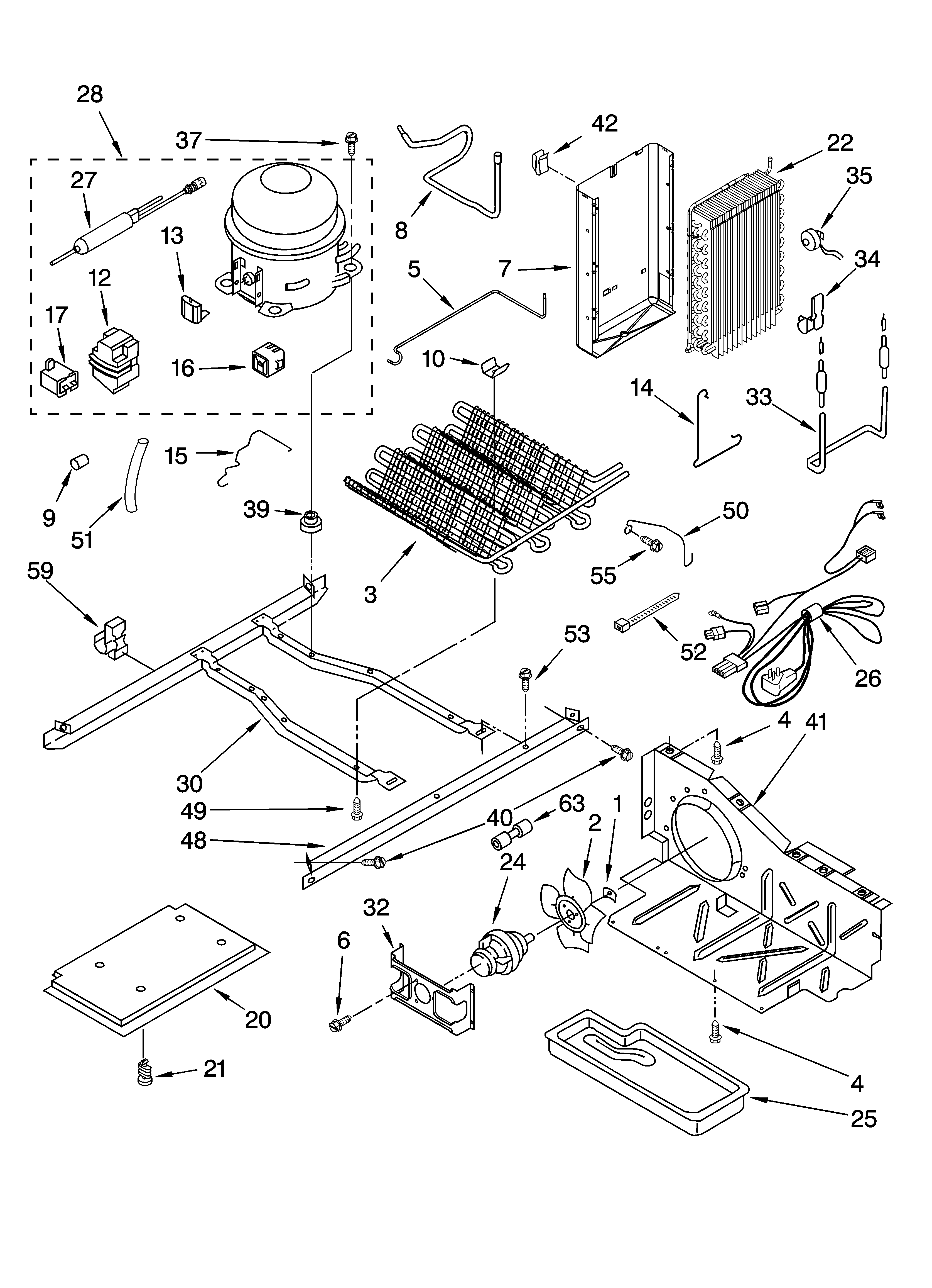 Kenmore 10653084300 unit parts diagram