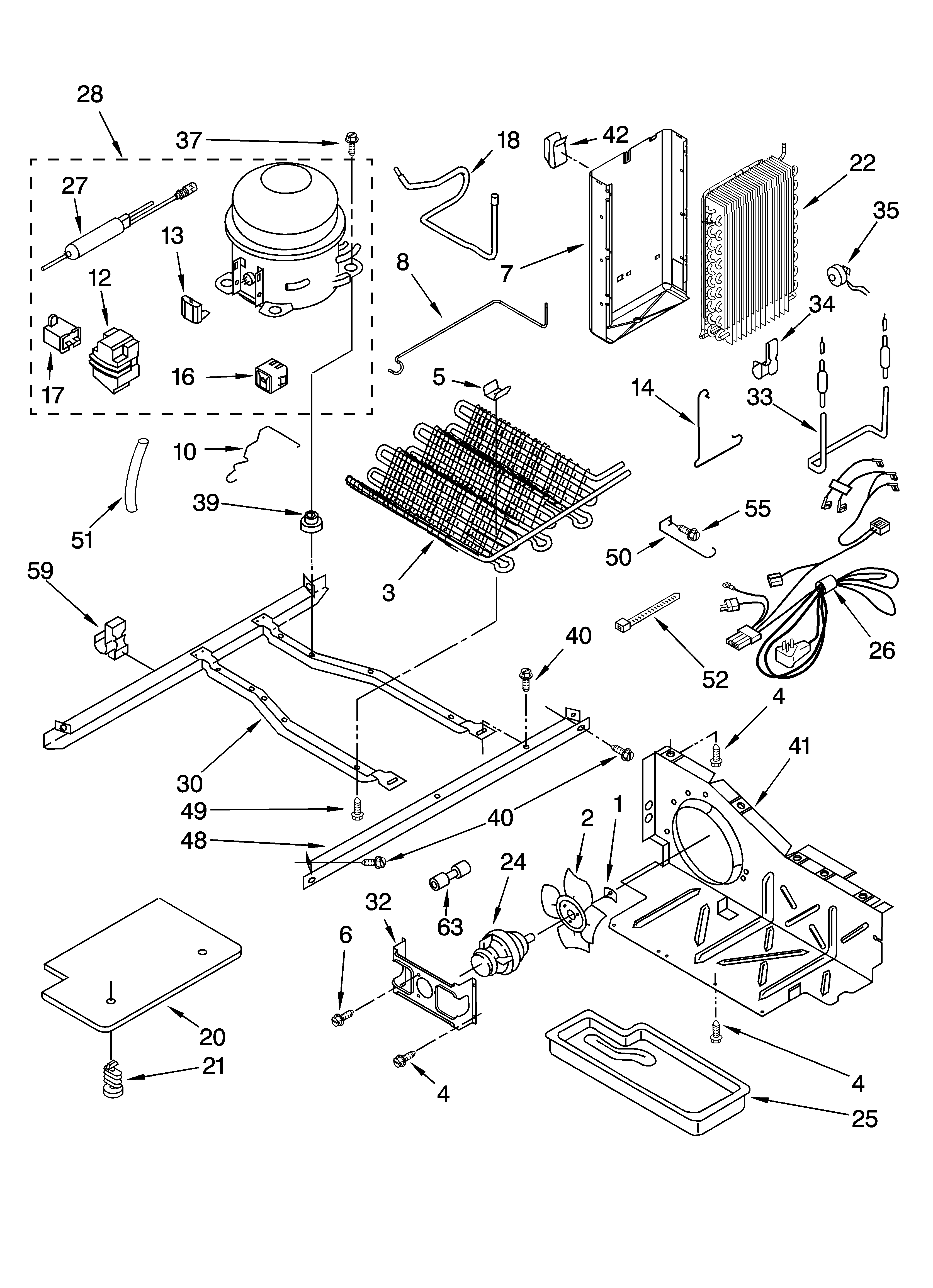 Kenmore 10653244300 unit parts diagram