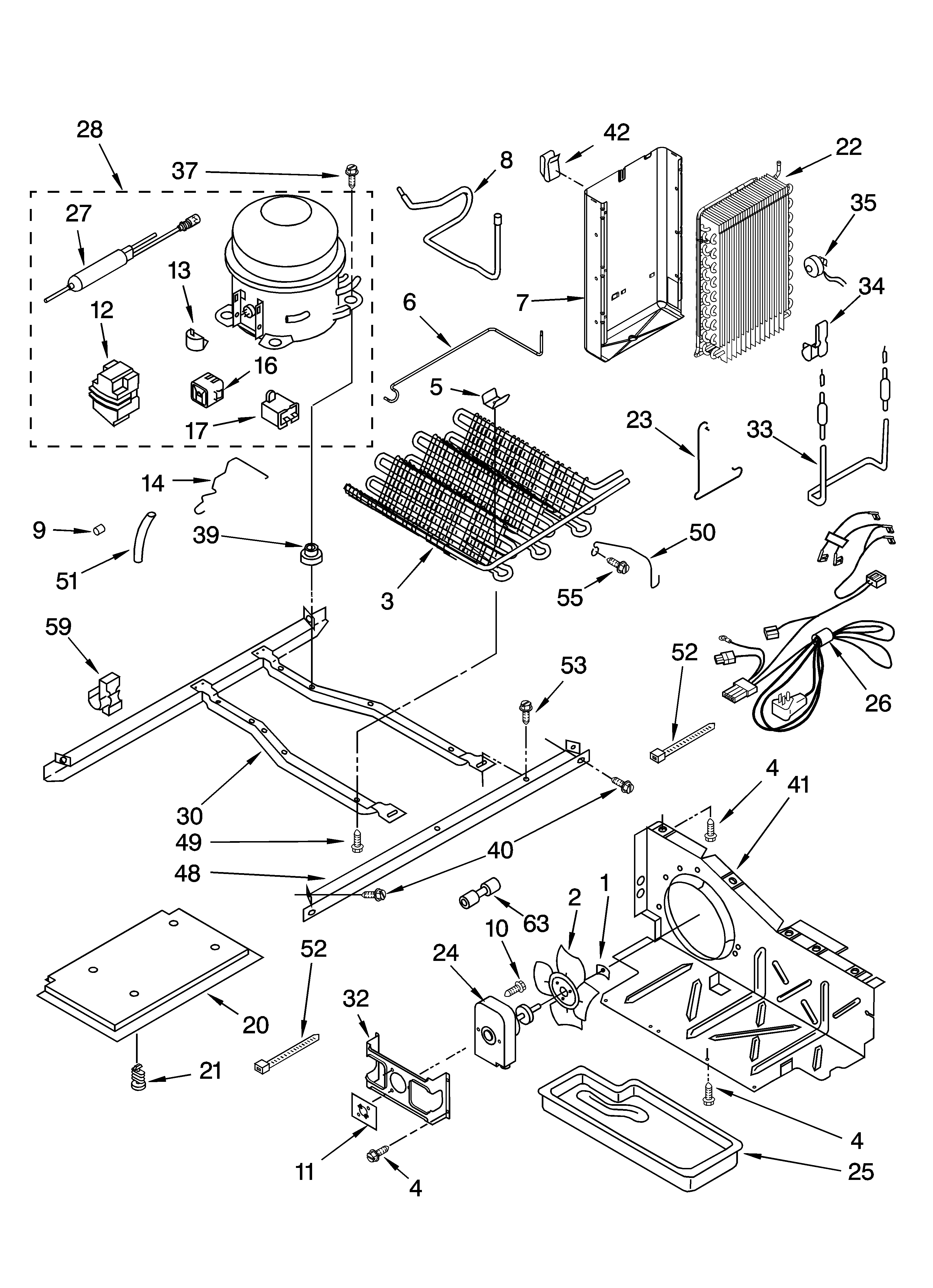 Kenmore 10653342300 unit parts diagram