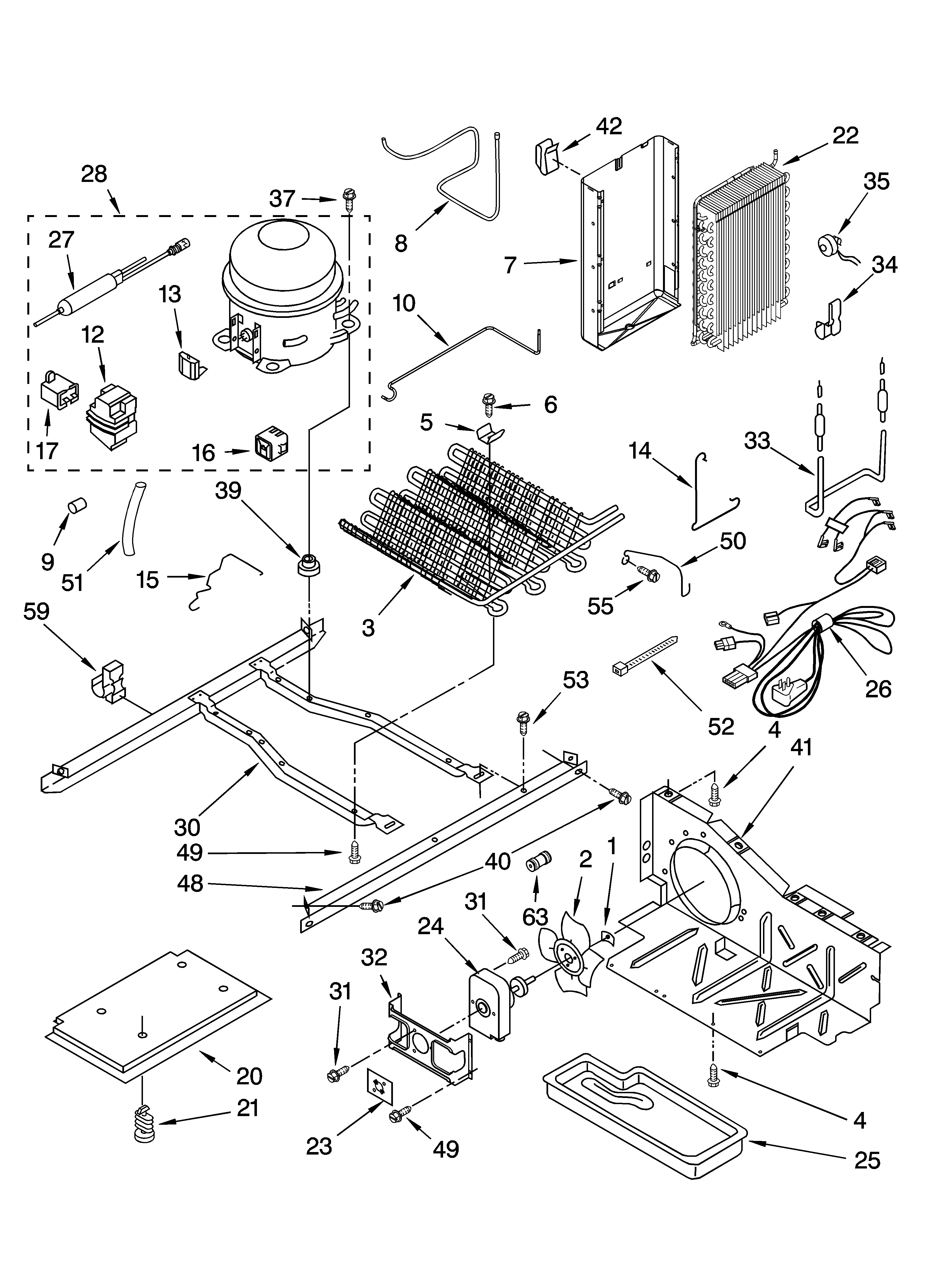 Kenmore 10653382300 unit parts diagram