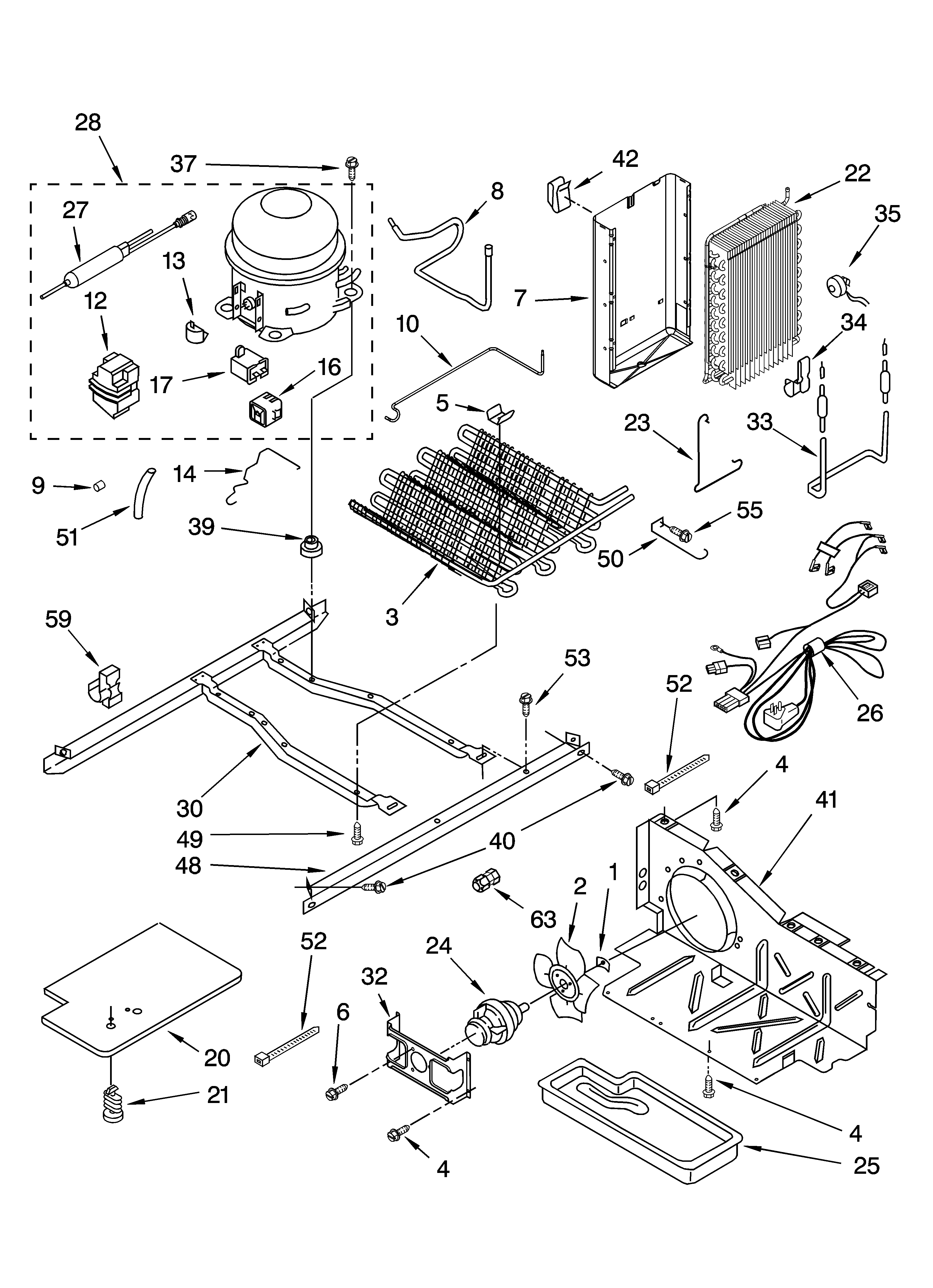Kenmore 10653542300 unit parts diagram