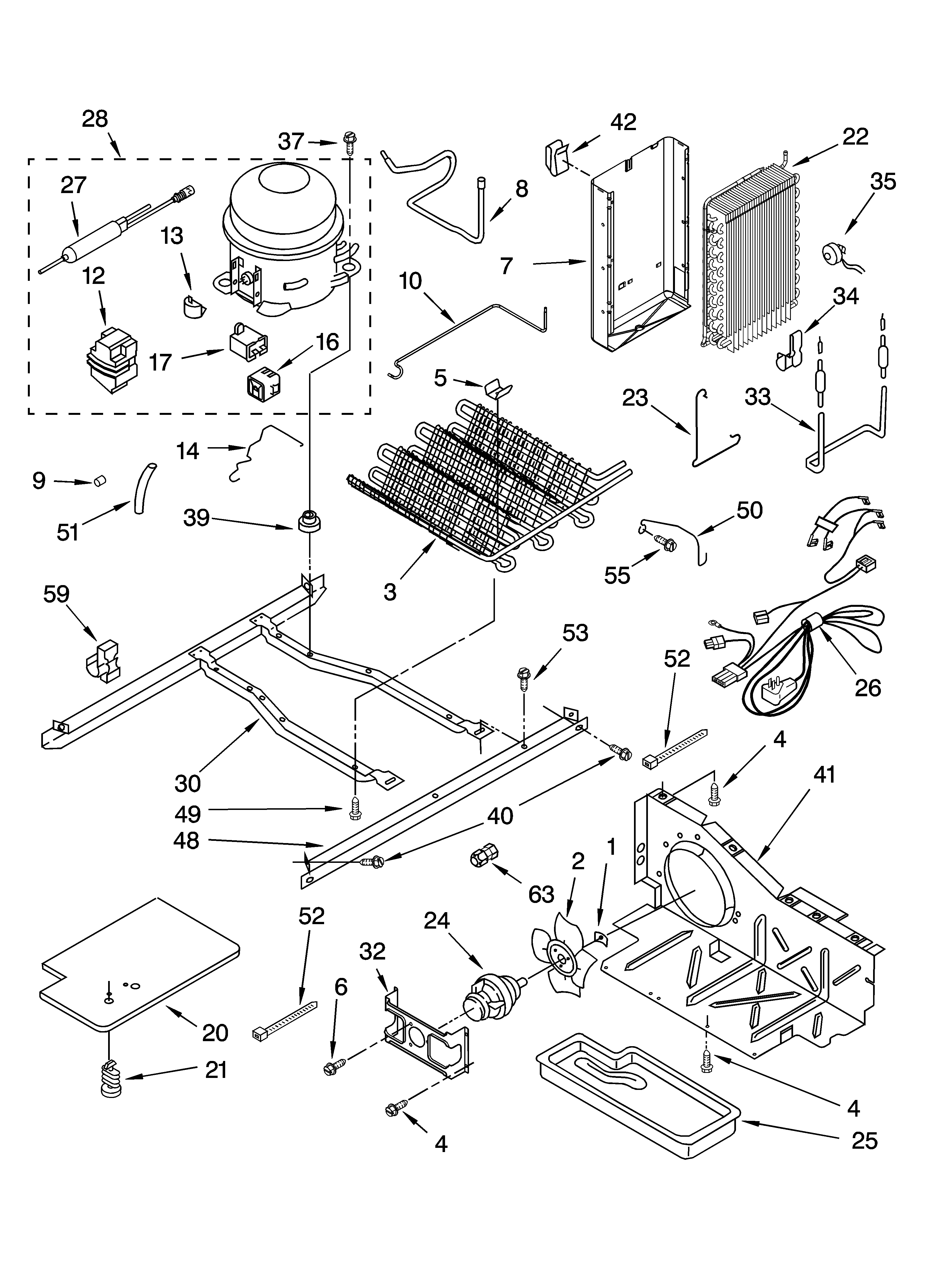 Kenmore 10653594300 unit parts diagram