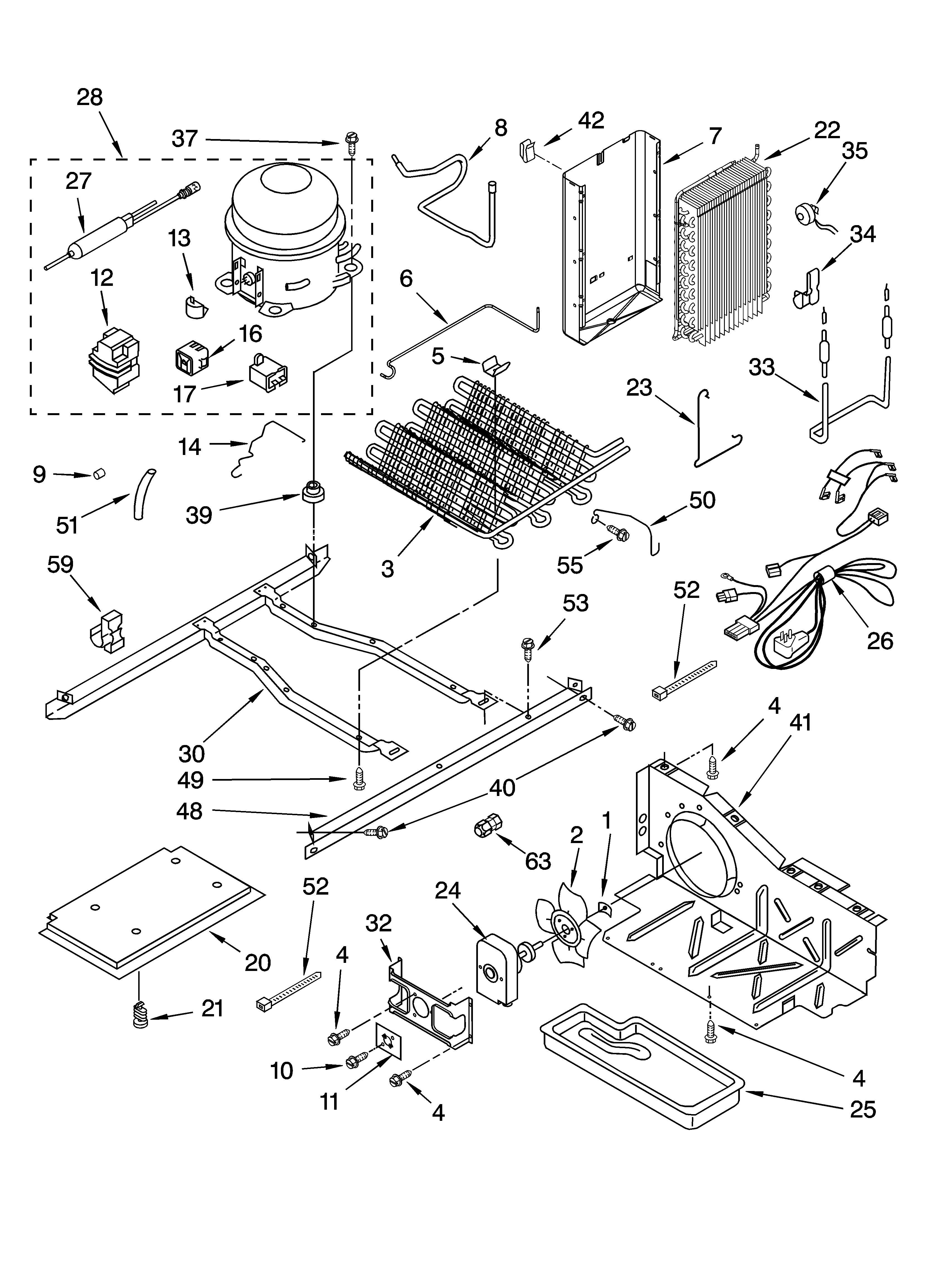 Kenmore 10653632300 unit parts diagram