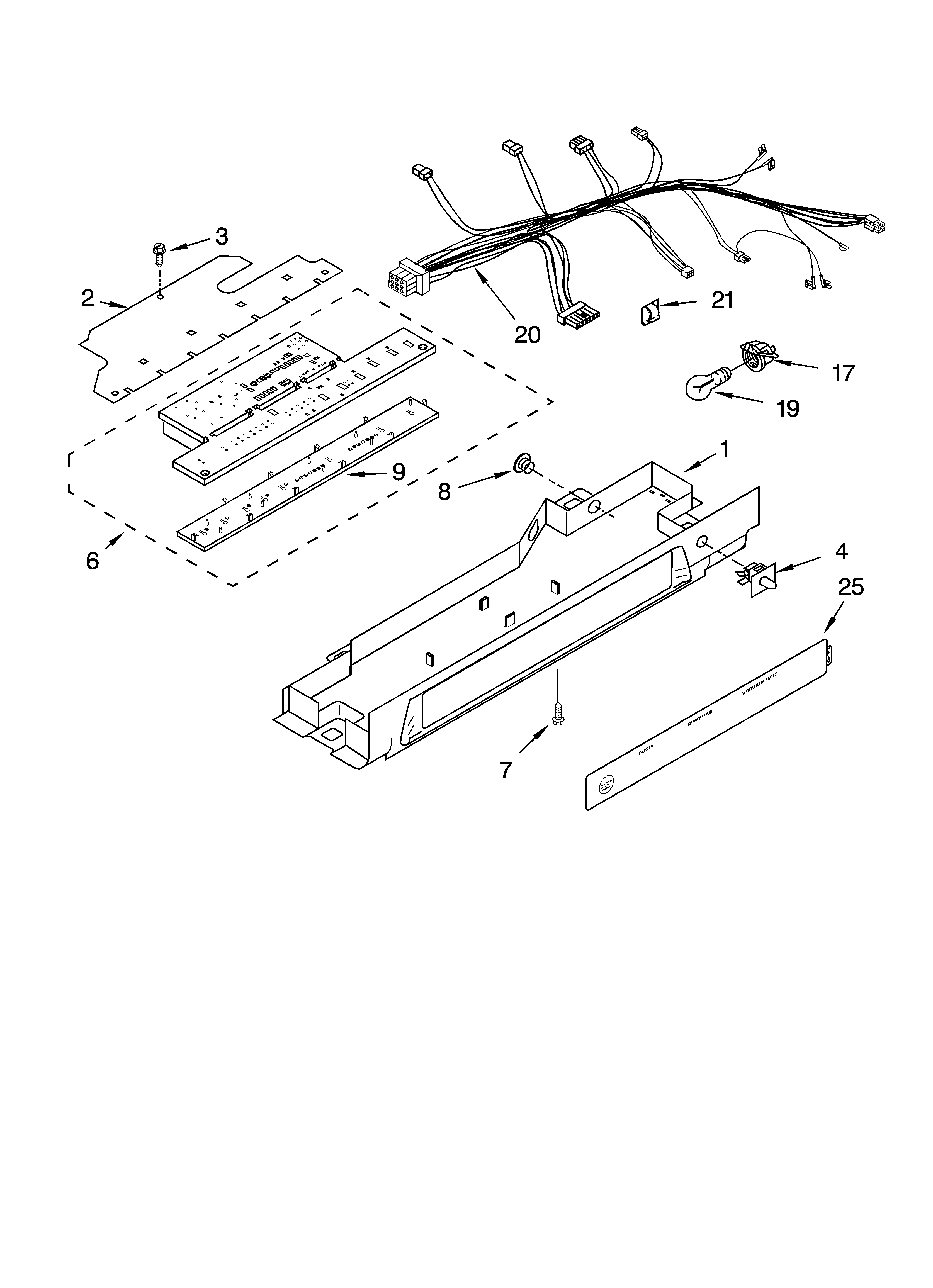 Kenmore 10653652300 control parts diagram