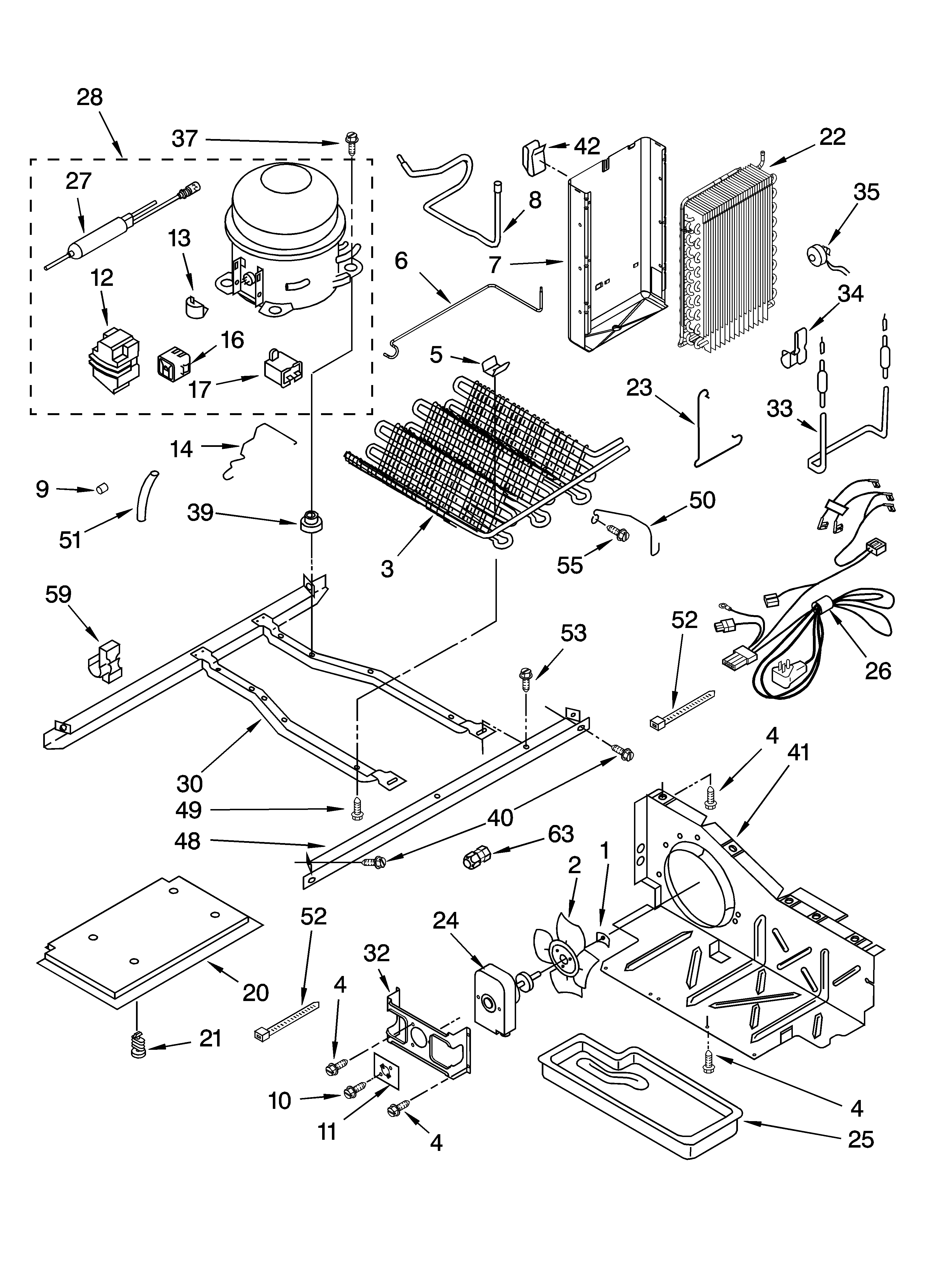 Kenmore 10653652300 unit parts diagram