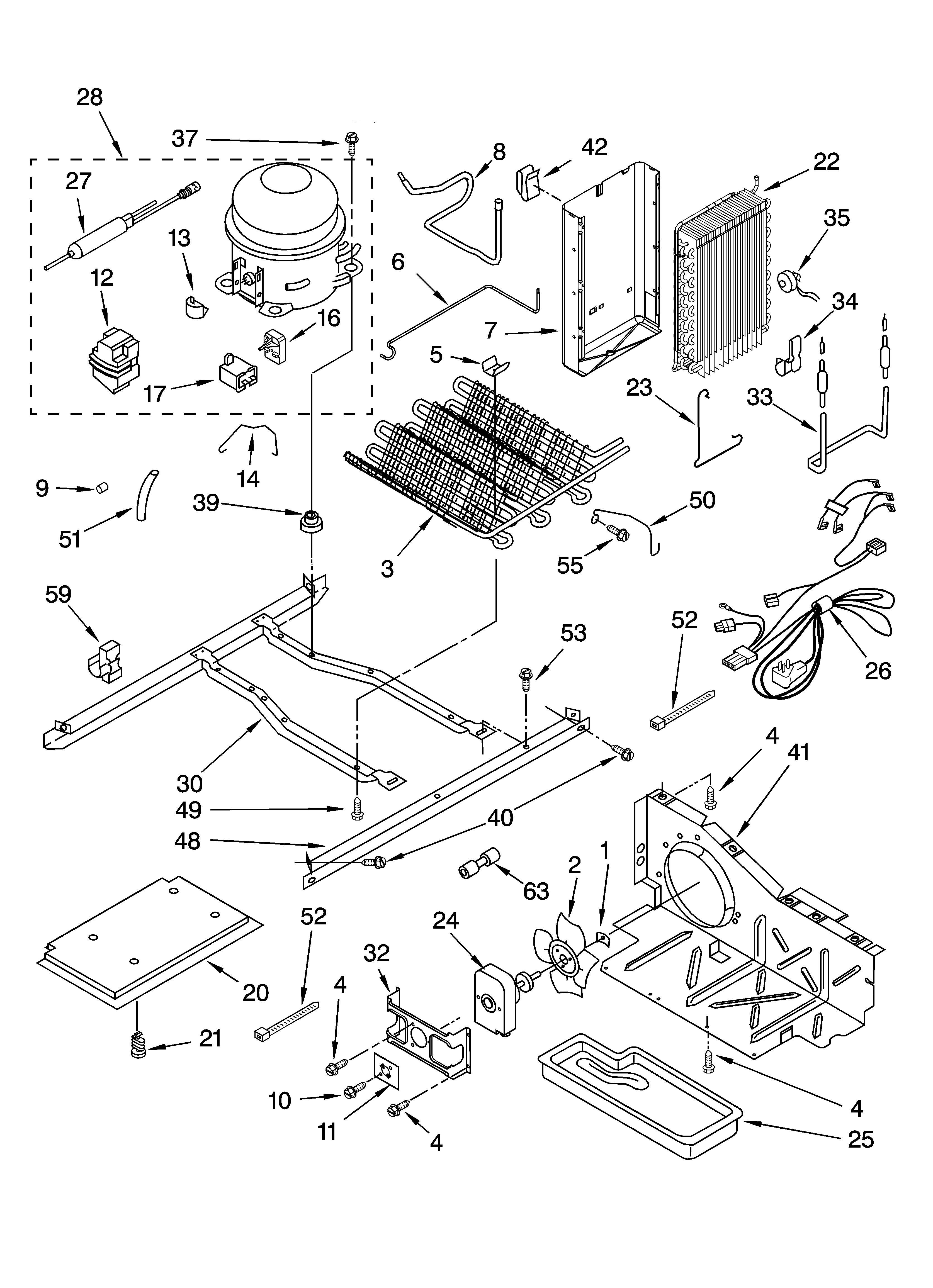 Kenmore 10653869300 unit parts diagram