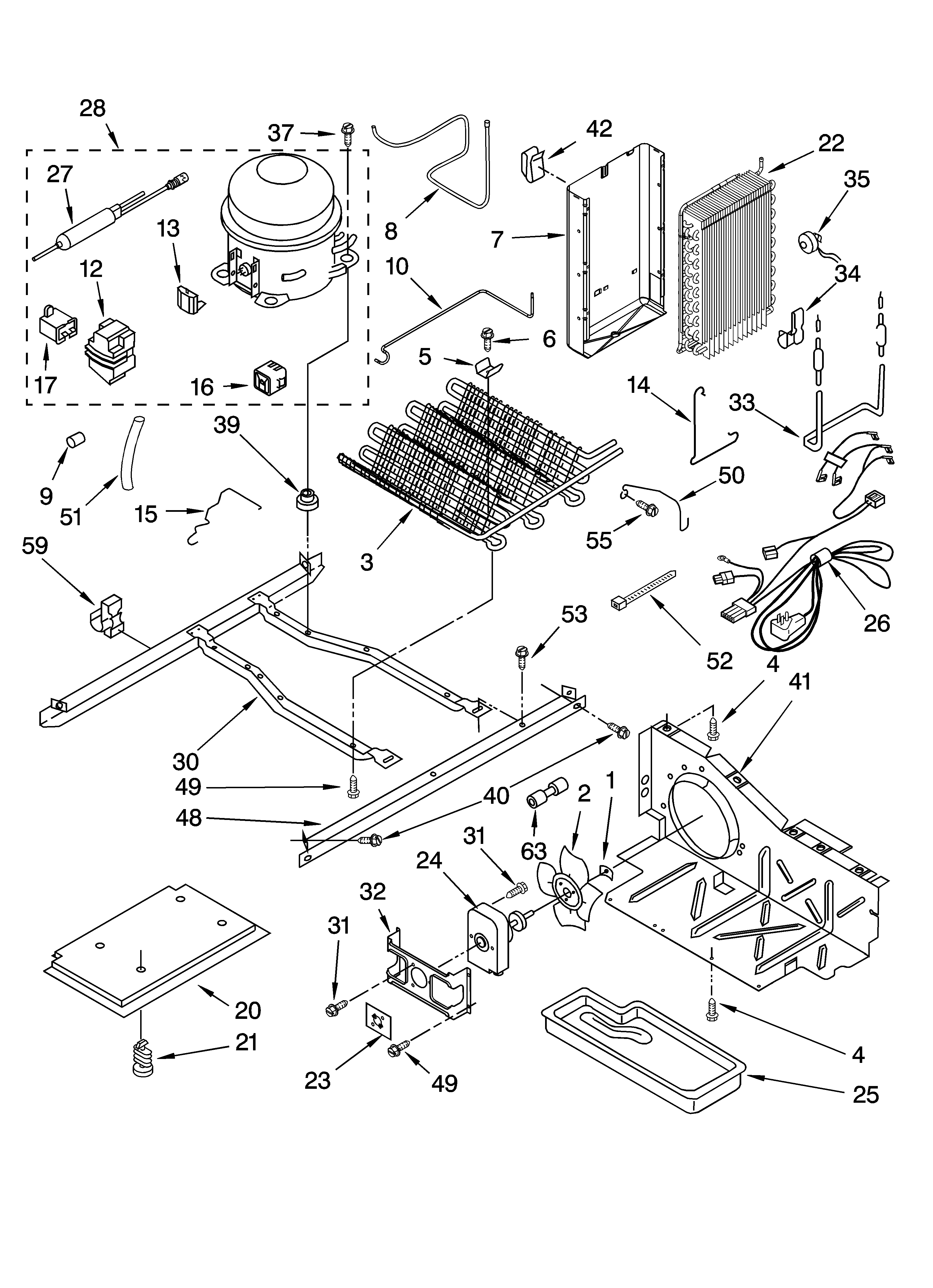 Kenmore 10654263300 unit parts diagram