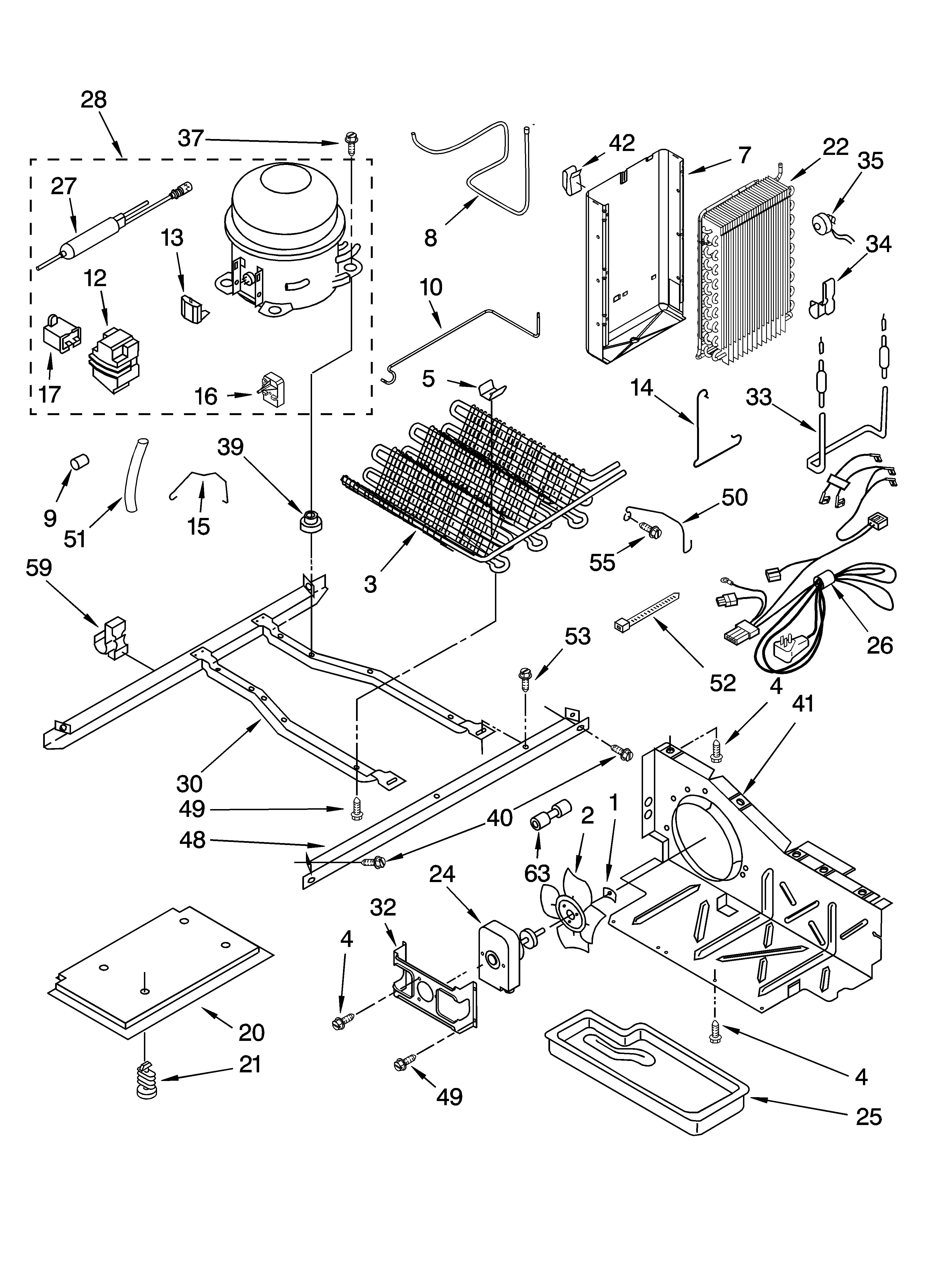 Kenmore 10654399300 unit parts diagram