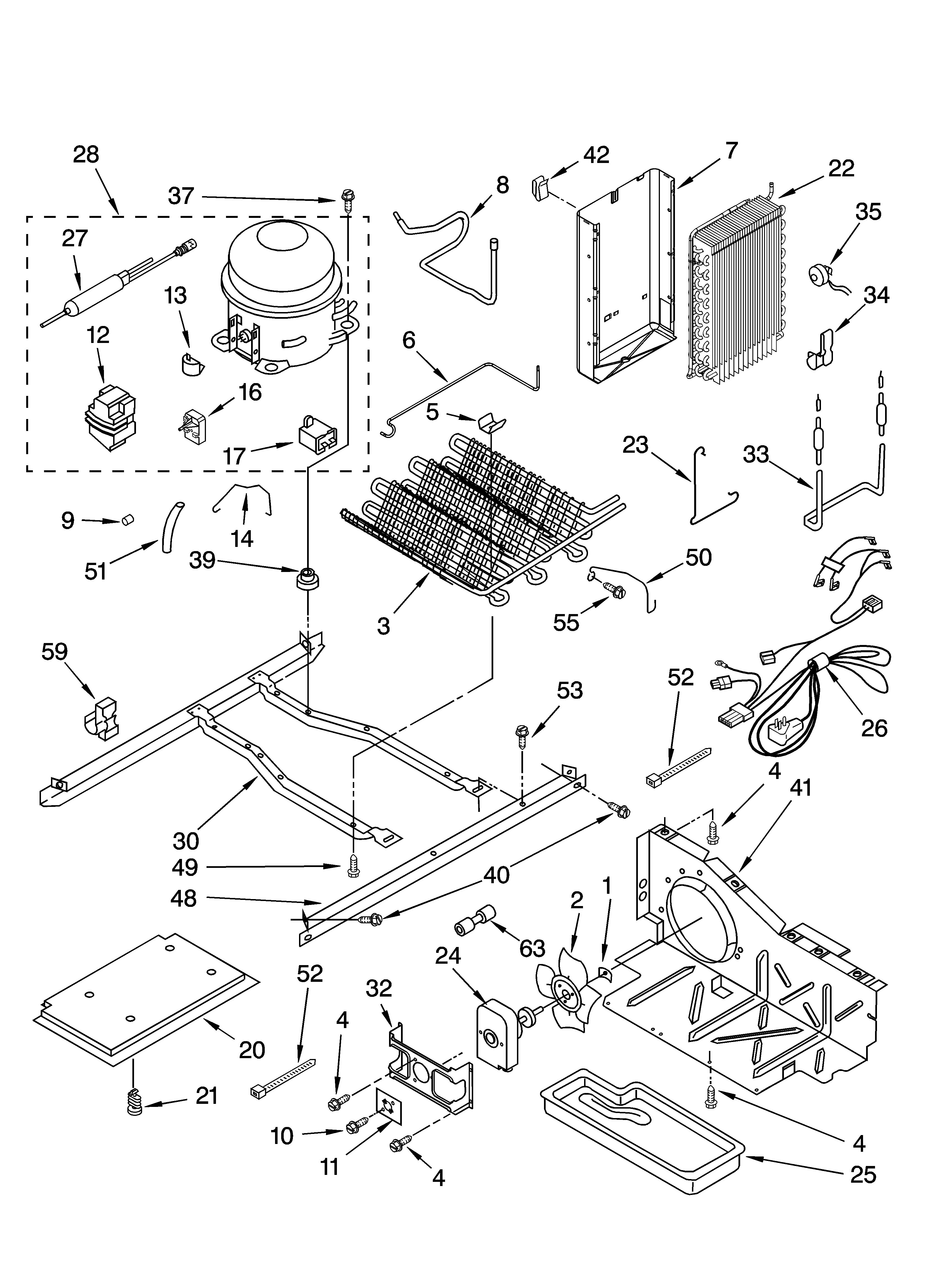 Kenmore 10654684300 unit parts diagram