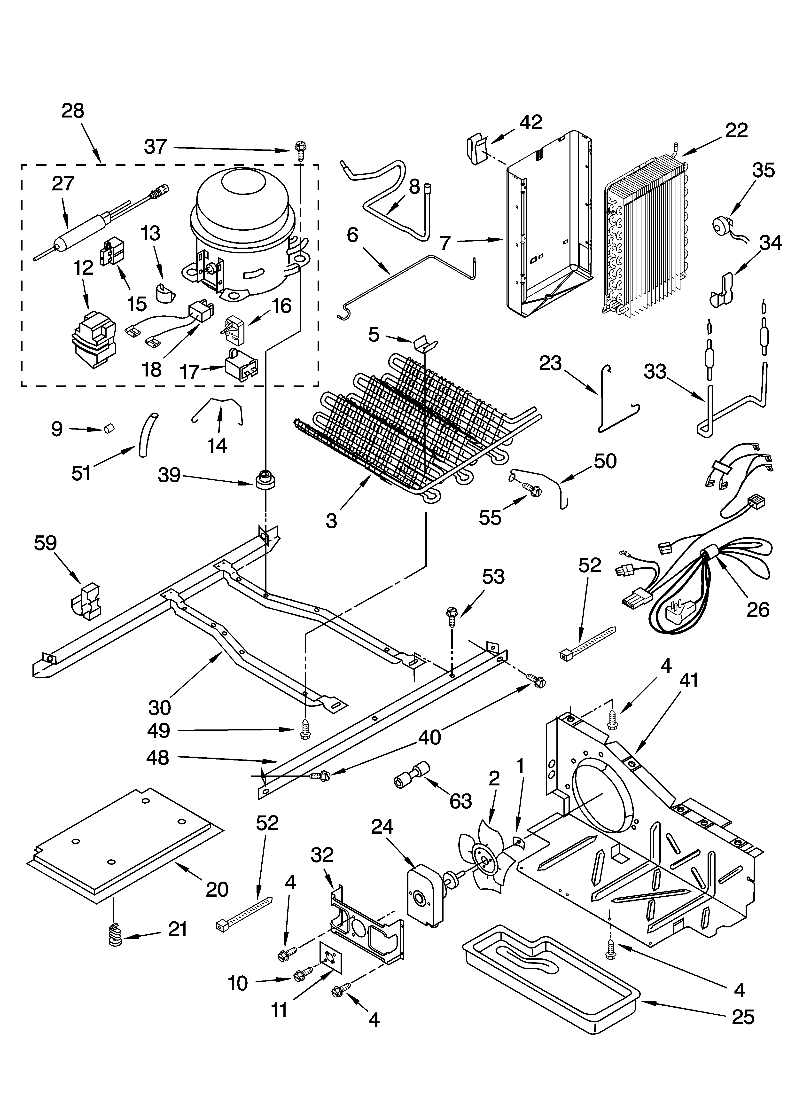 Kenmore 10655223400 unit parts diagram