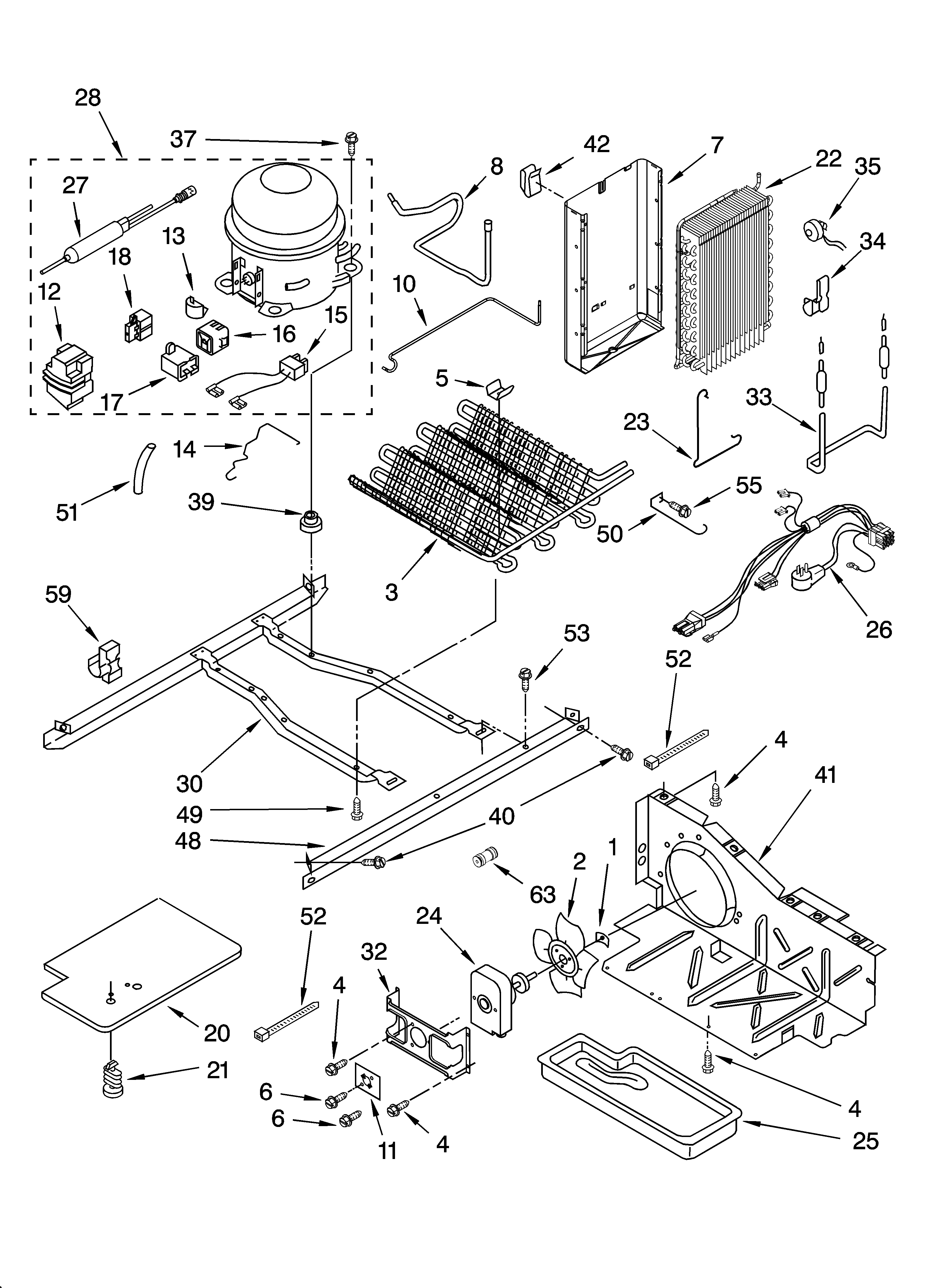 Kenmore 10655519400 unit parts diagram