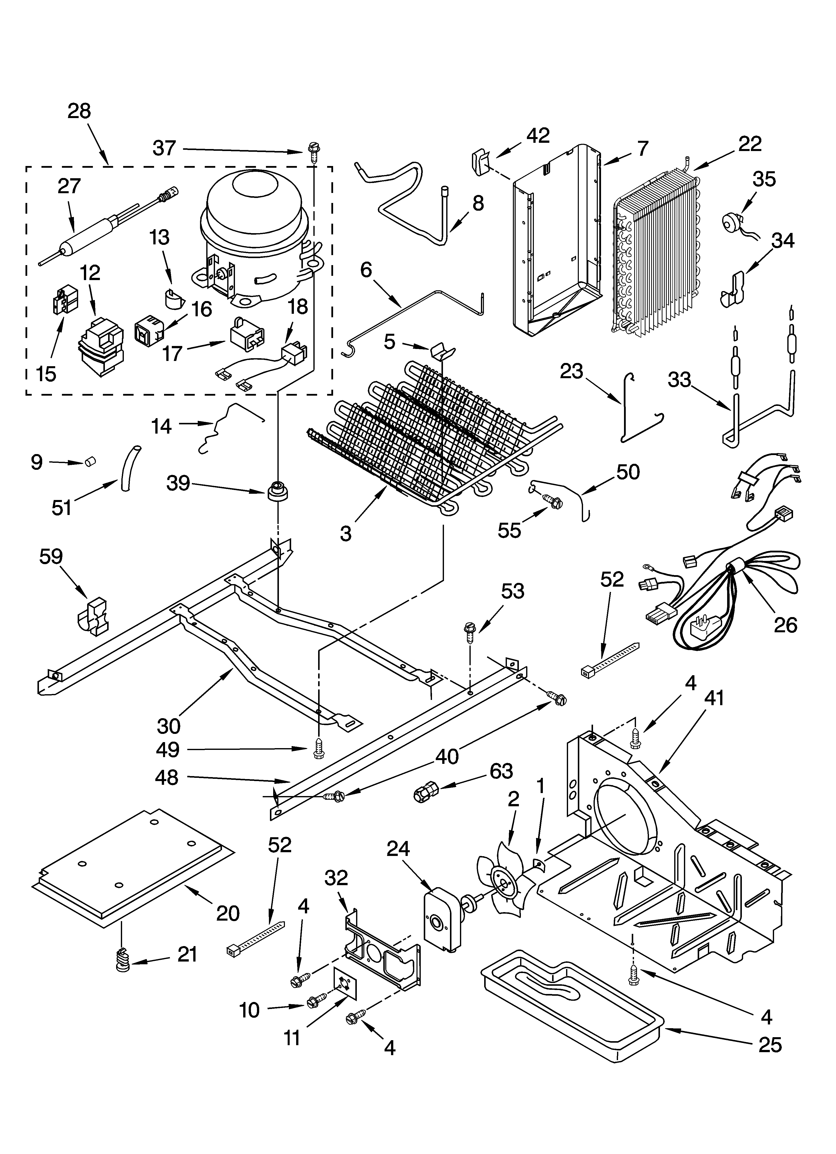 Kenmore 10655534400 unit parts diagram