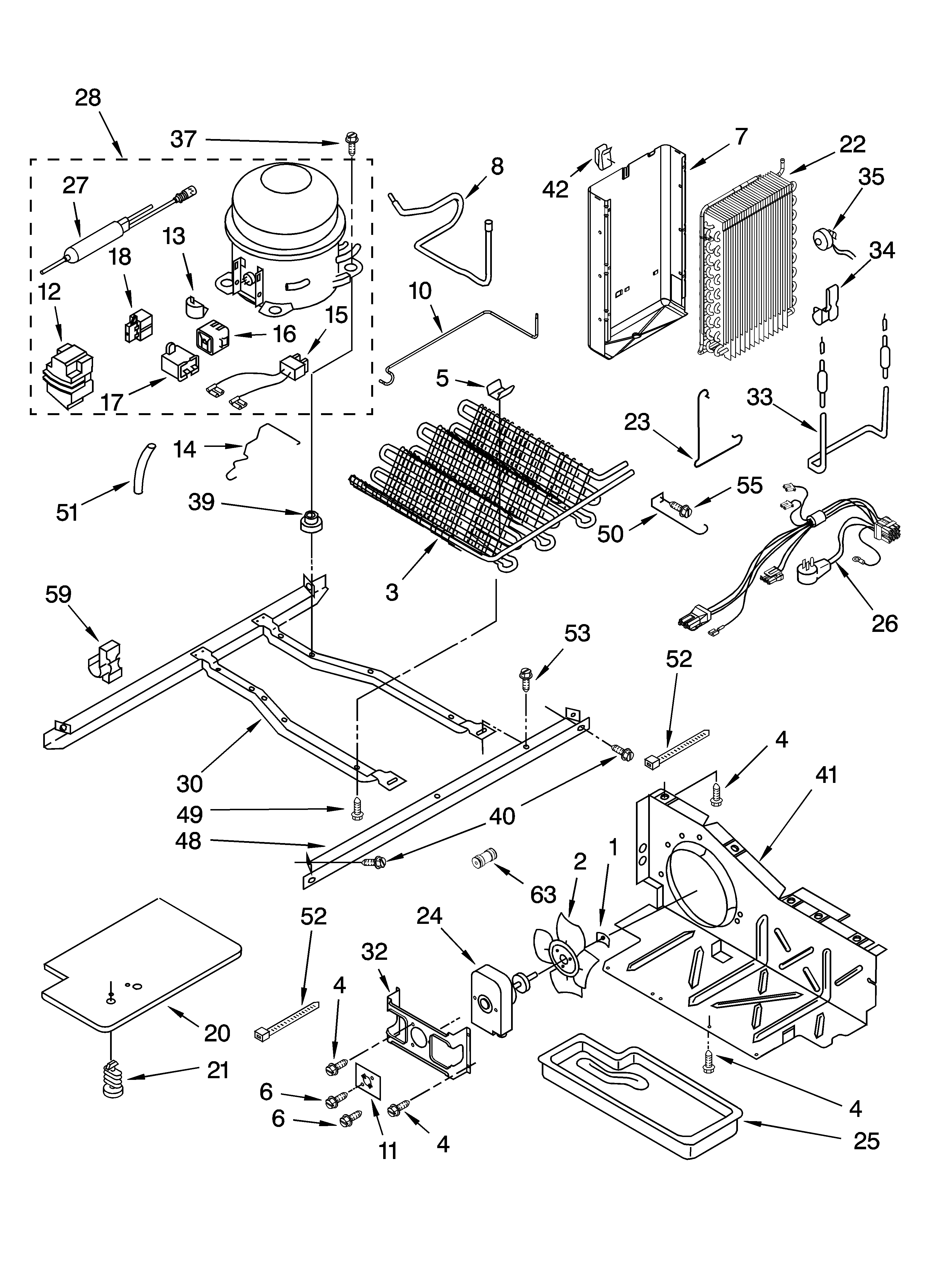 Kenmore 10655542400 unit parts diagram