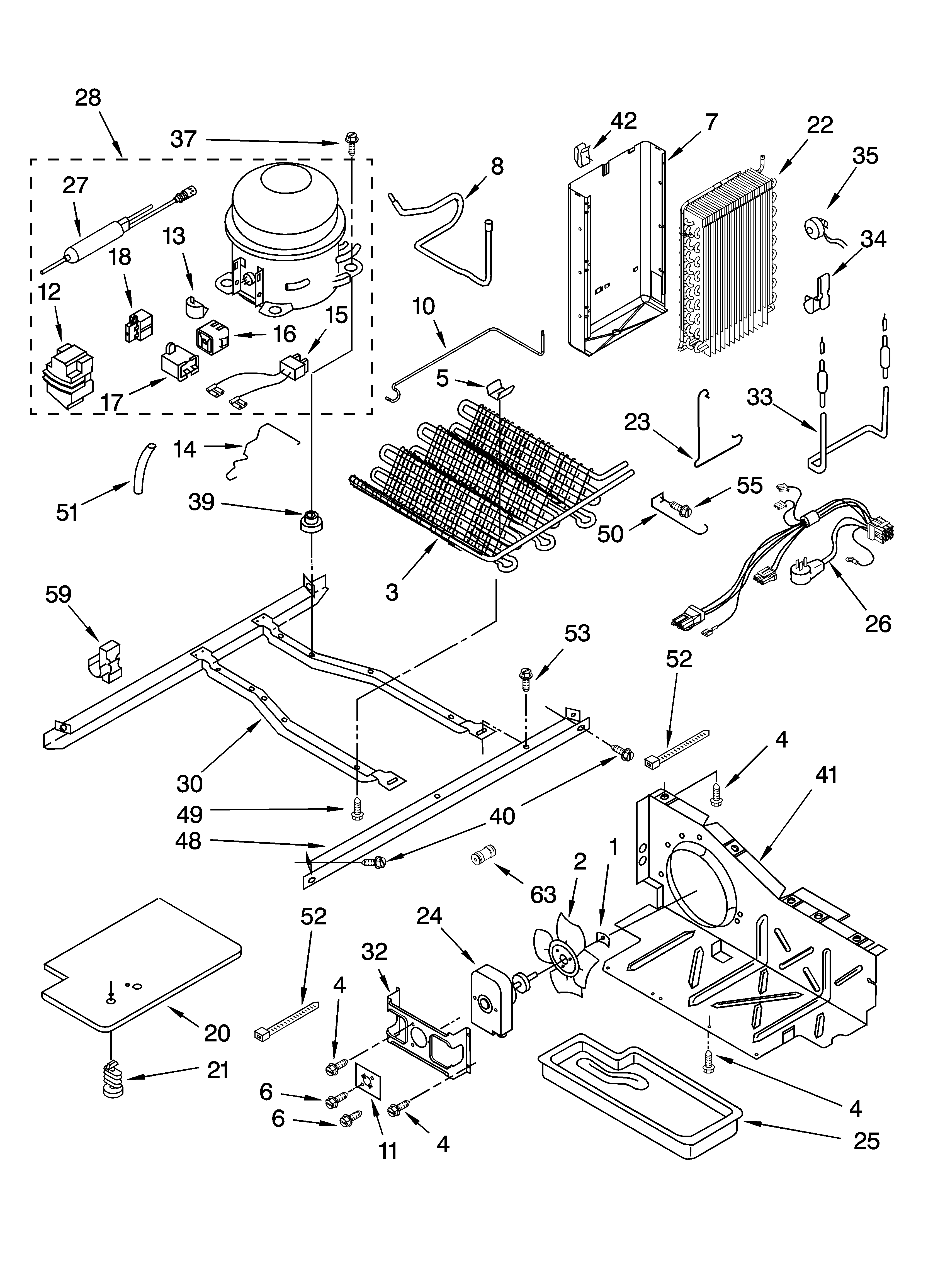 Kenmore 10656502400 unit parts diagram