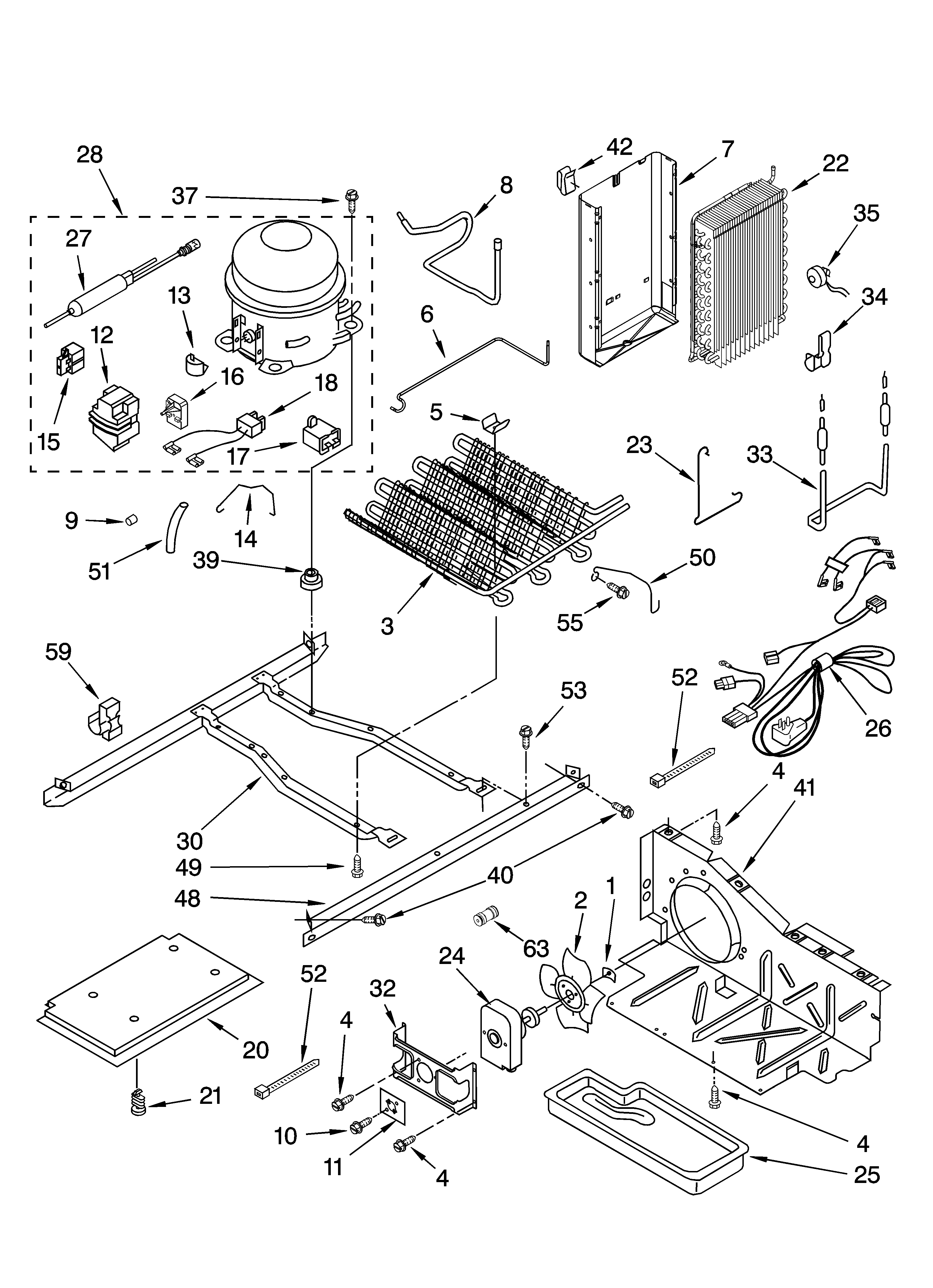 Kenmore 10656576400 unit parts diagram