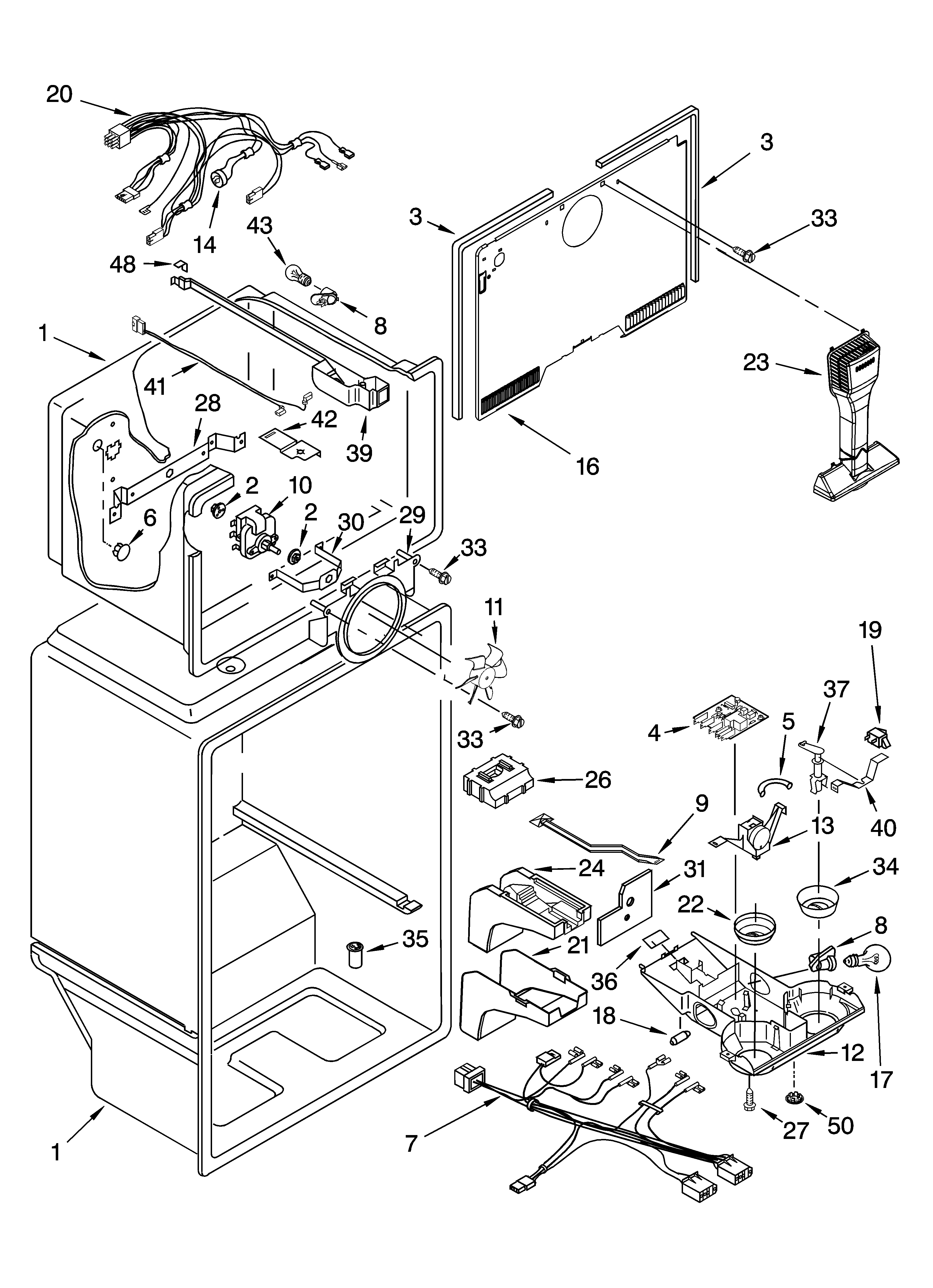 Kenmore 10674249400 liner parts diagram