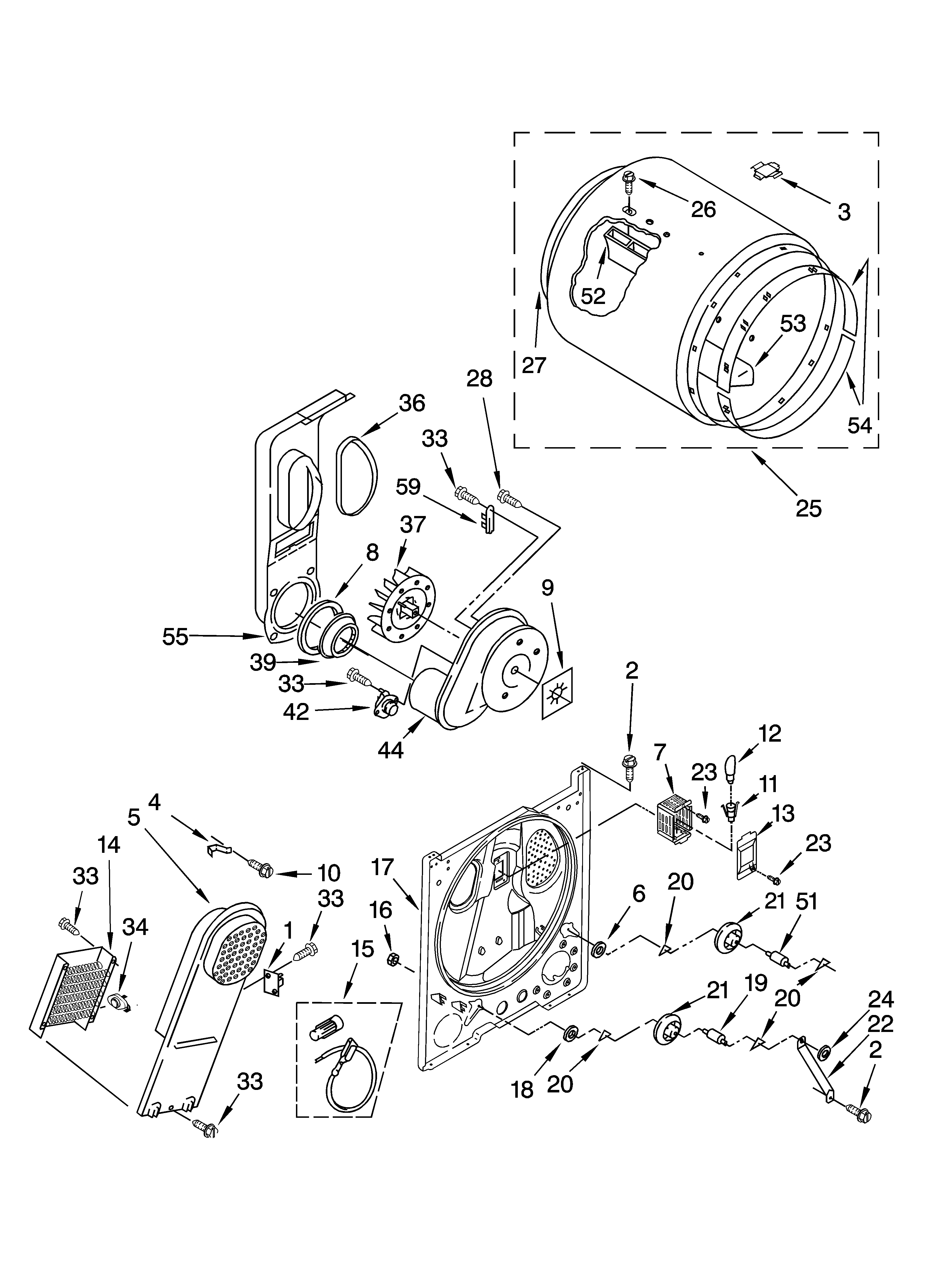 Kenmore 11064722400 bulkhead parts diagram