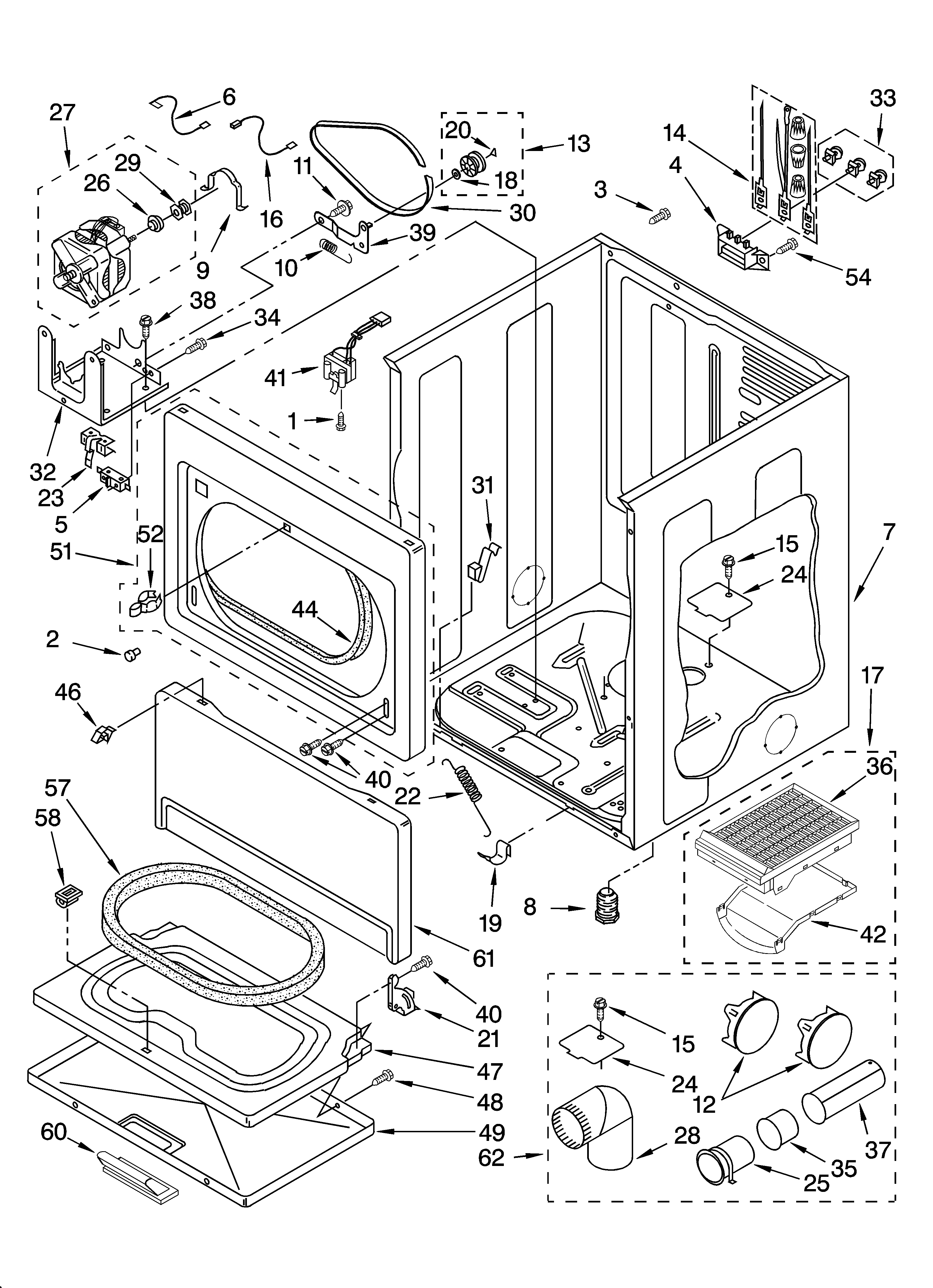 Kenmore Elite 11065966400 cabinet parts diagram