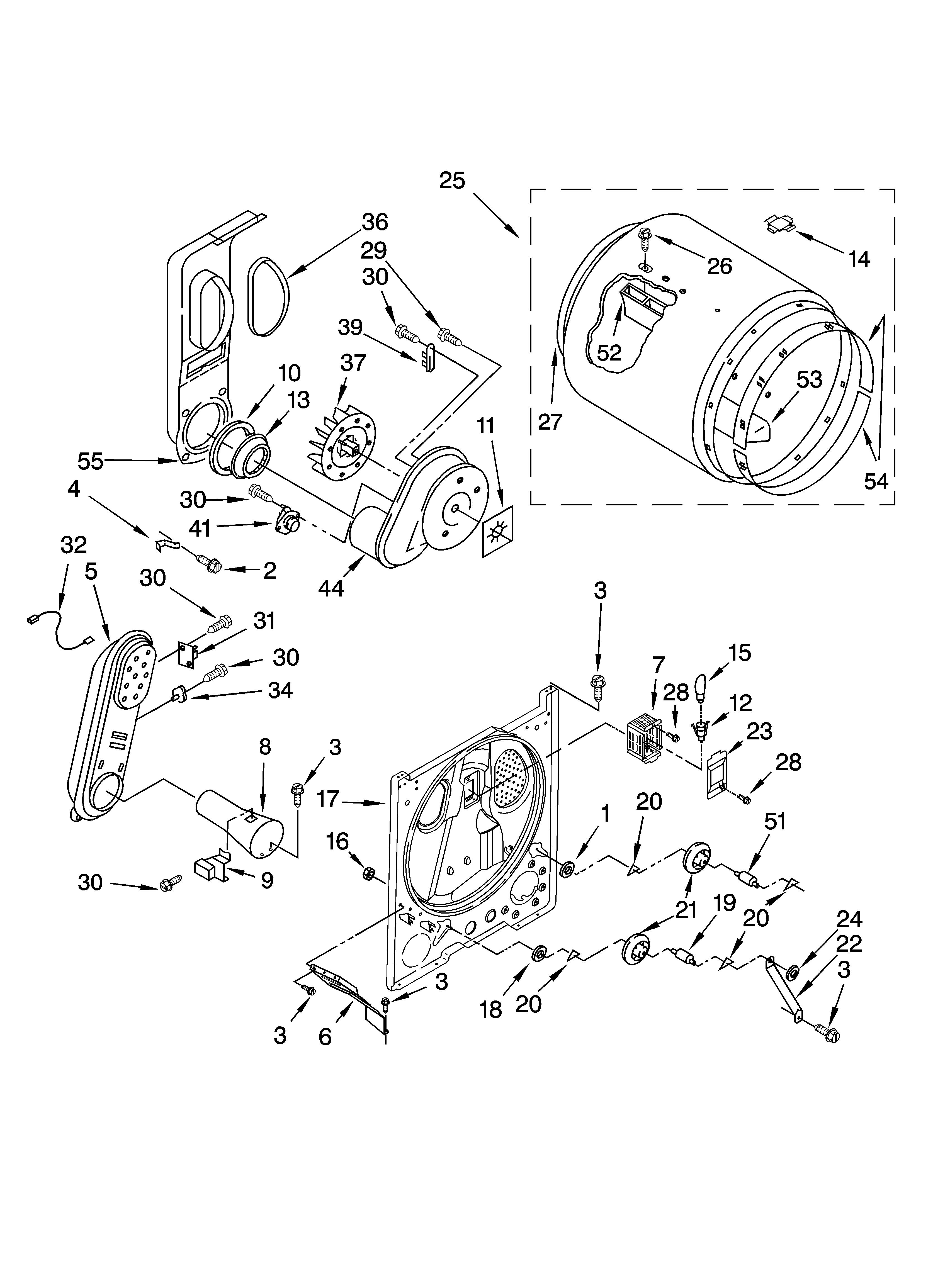 Kenmore 11074732400 bulkhead parts diagram