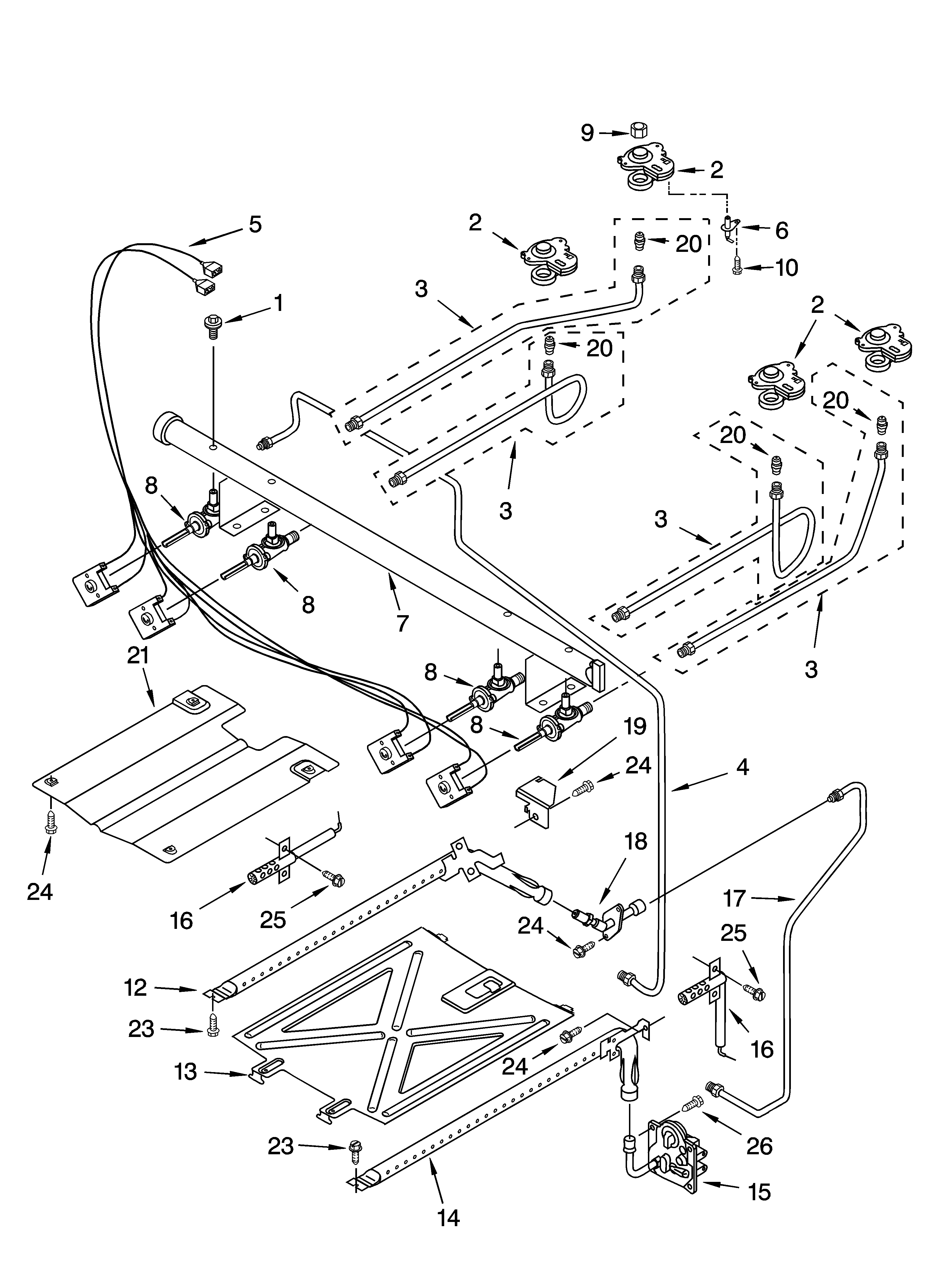 Kenmore 66575002102 manifold parts diagram