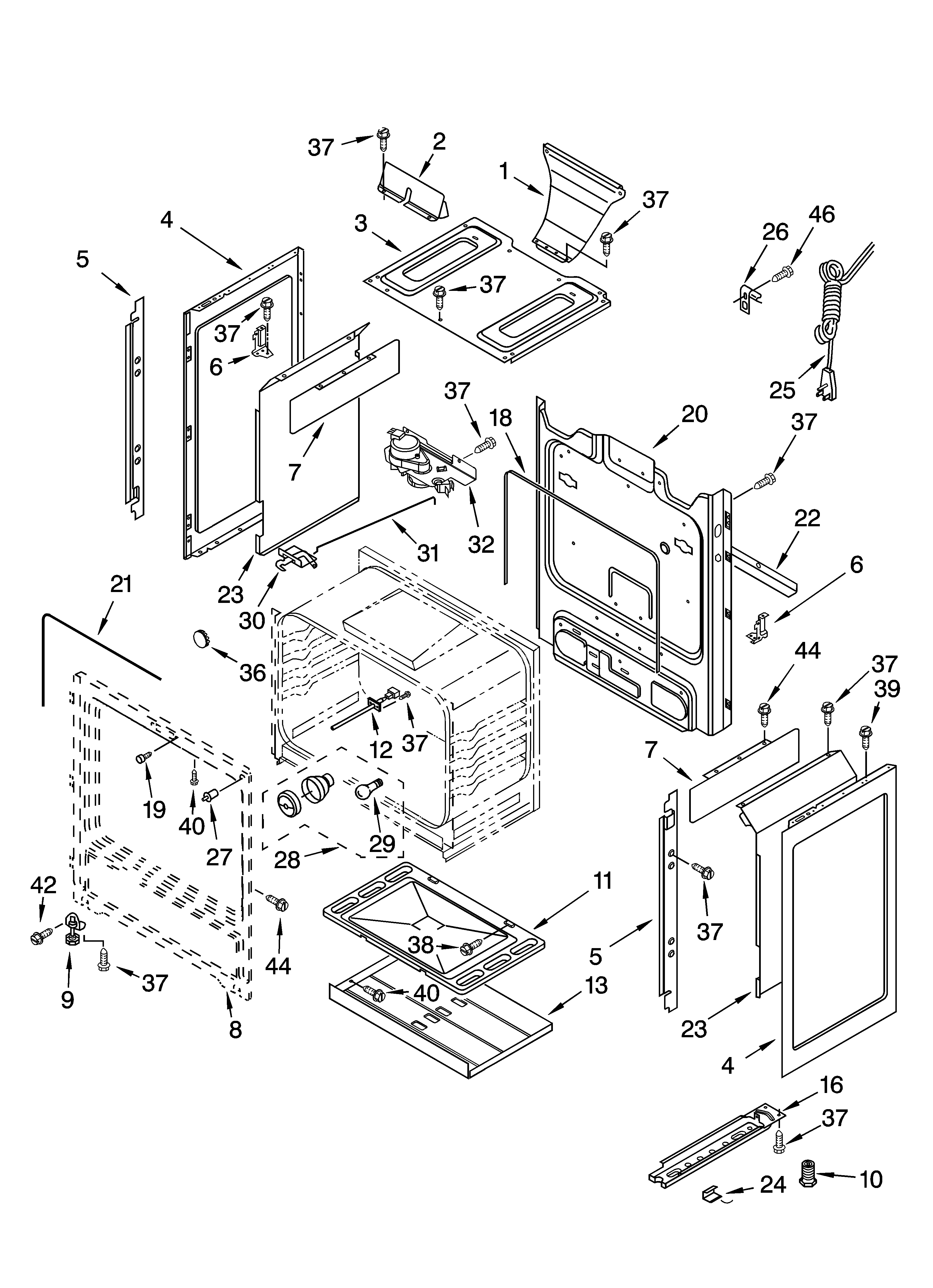 Kenmore 66572169301 chassis parts diagram