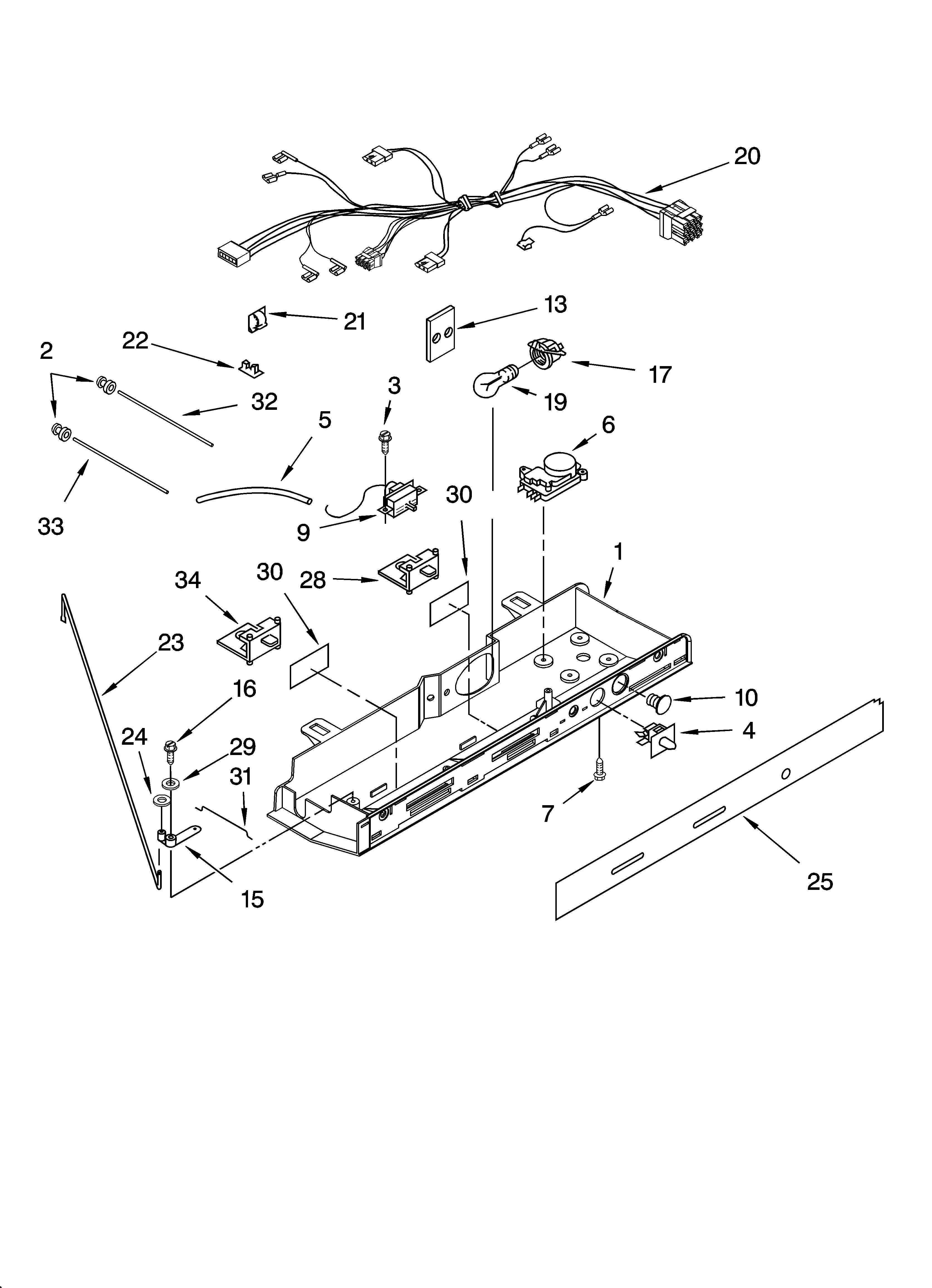 Kenmore 10644259401 control parts diagram