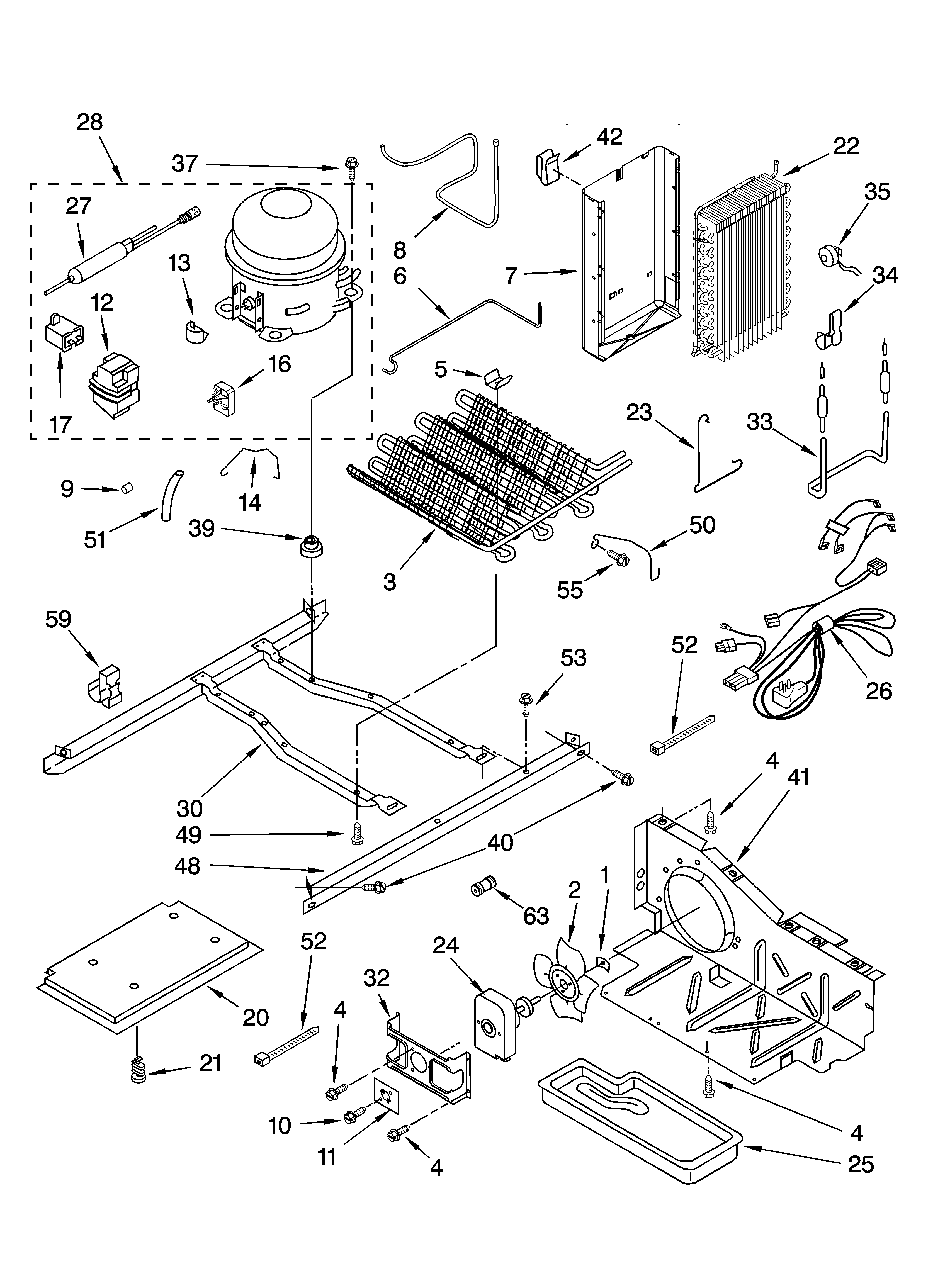 Kenmore 10654619300 unit parts diagram