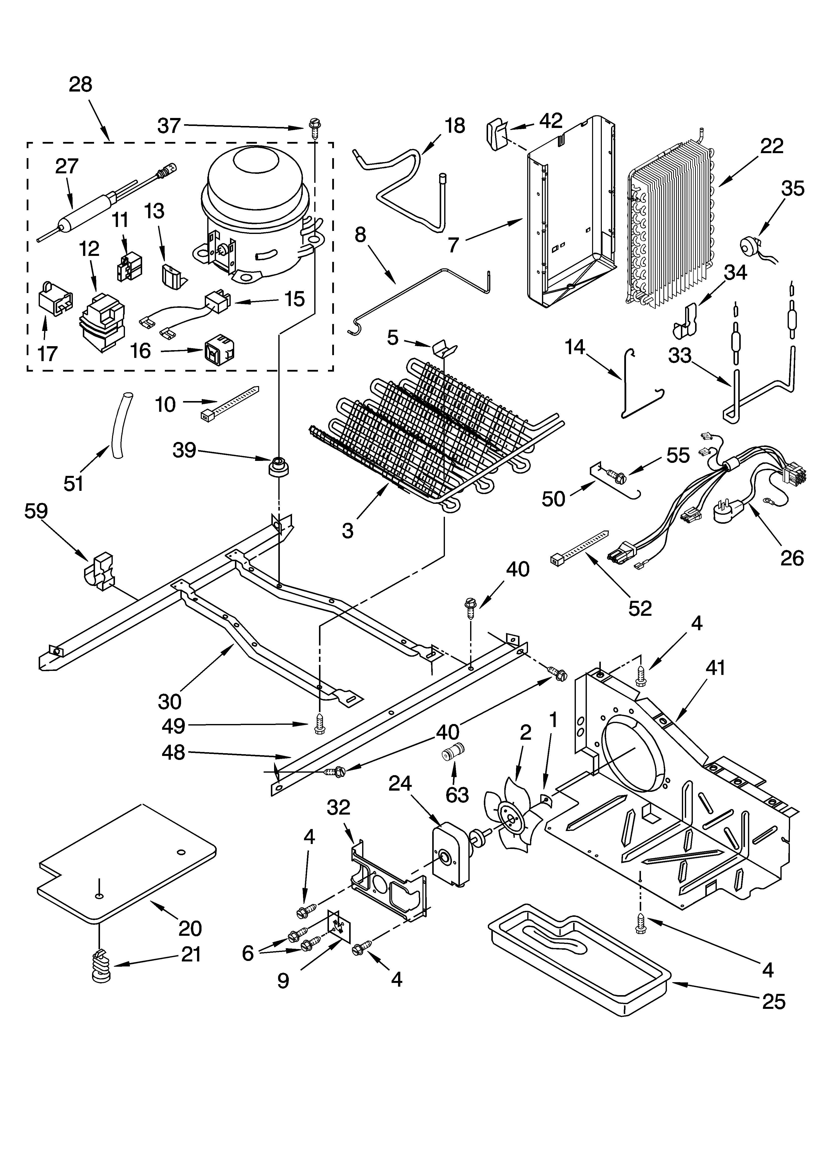 Kenmore 10655244400 unit parts diagram