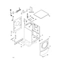 Kenmore 11044834202 top and cabinet parts diagram