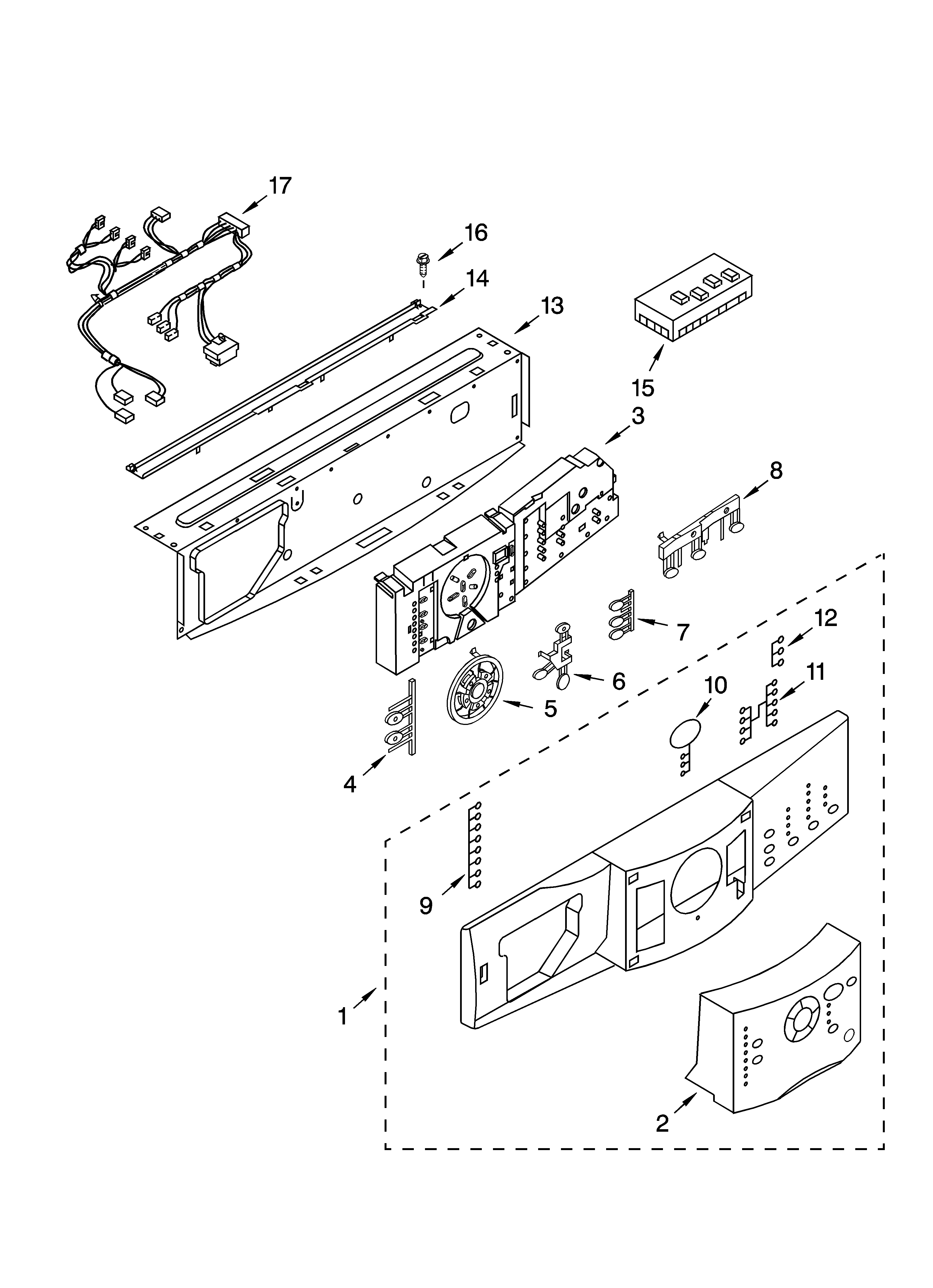 Kenmore 11042824203 control panel parts diagram