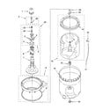 Kenmore 11015862400 agitator, basket and tub parts diagram
