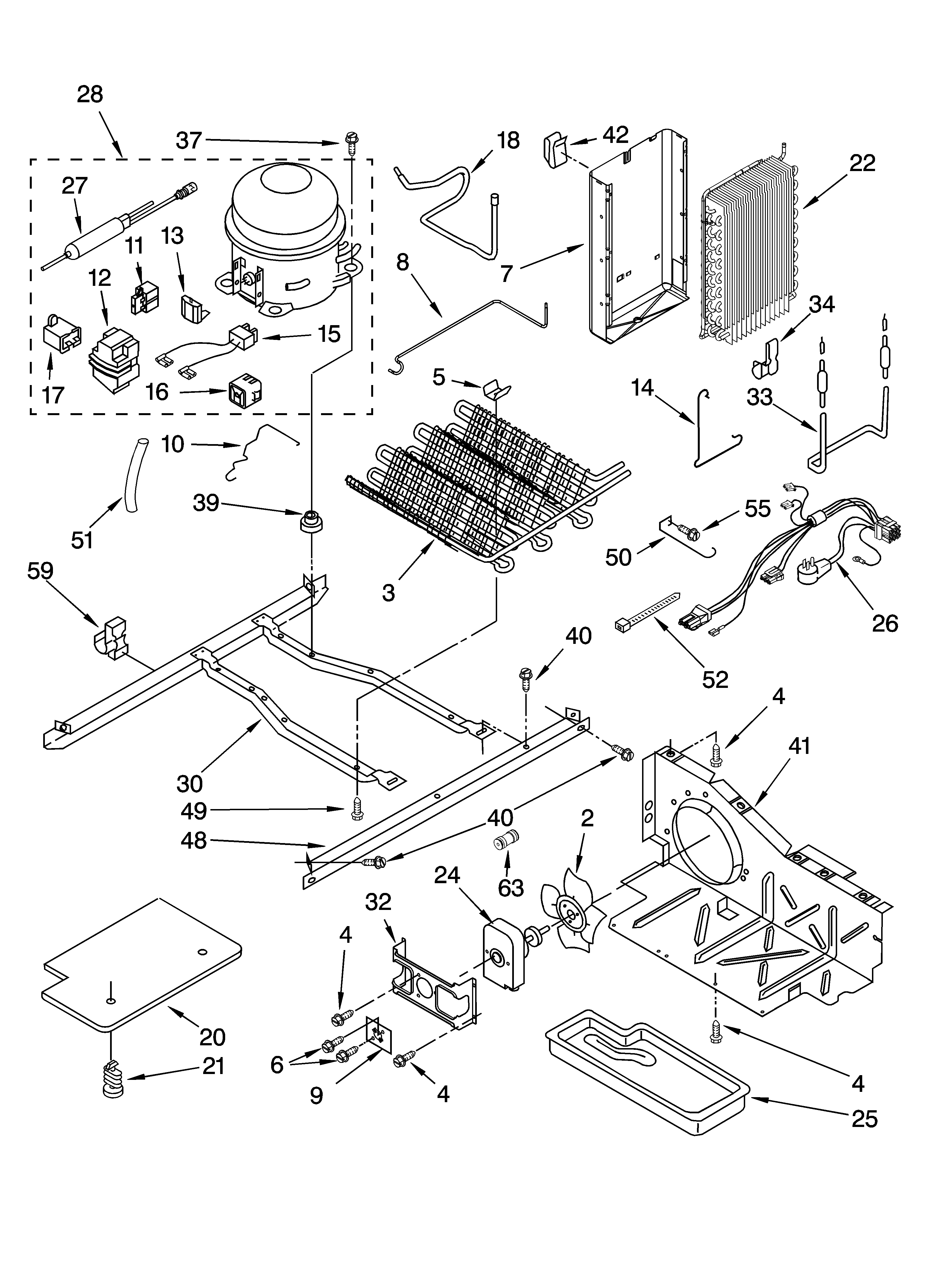 Kenmore 10654292400 unit parts diagram