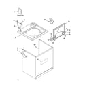 Kenmore 11015952401 top and cabinet parts diagram