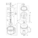 Kenmore Elite 11024966301 agitator, basket and tub parts diagram